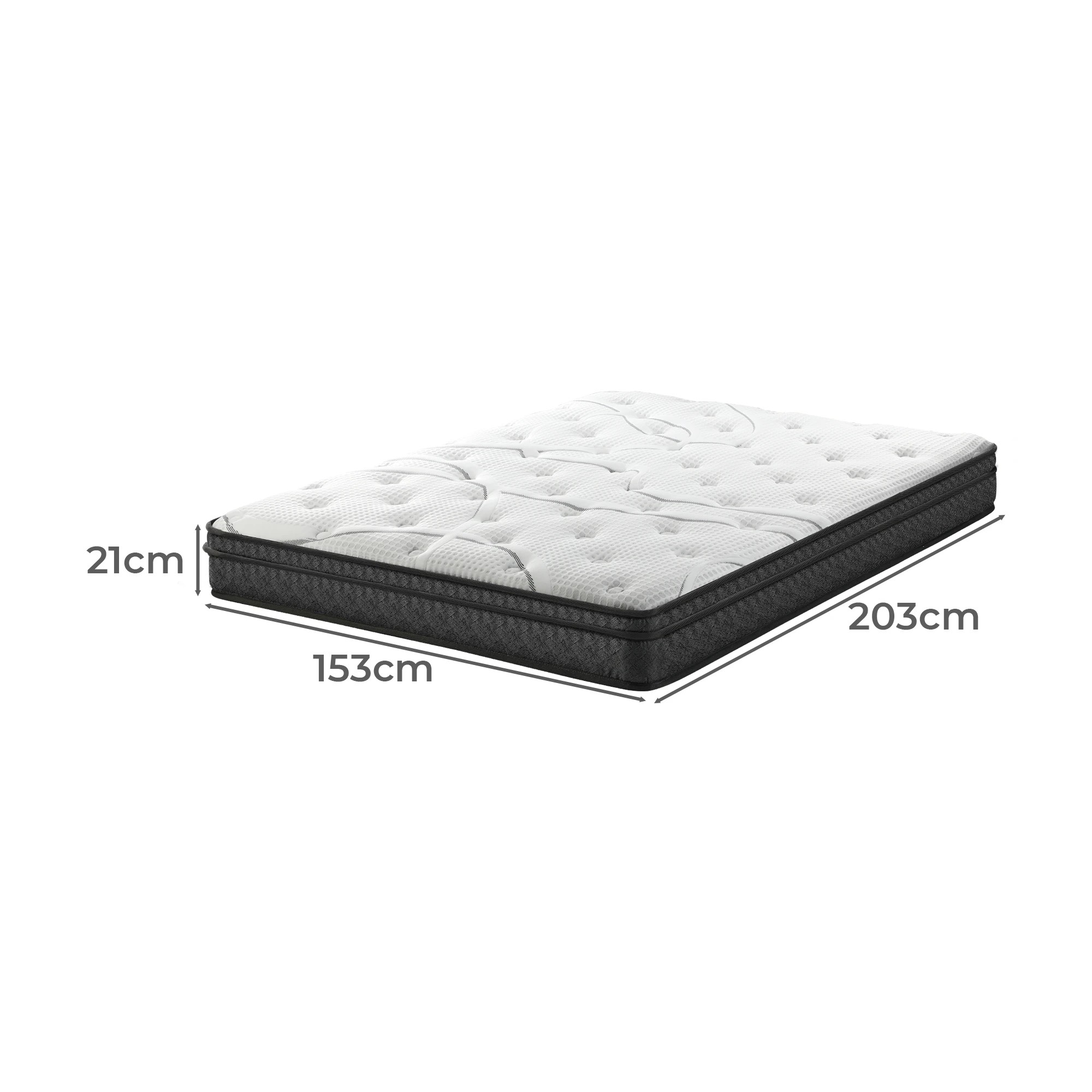 2 Bedra Bedding Queen Mattress Bonnell Spring Tight Top Bed Medium Firm 21cm
 - Multi, 2 of 10
