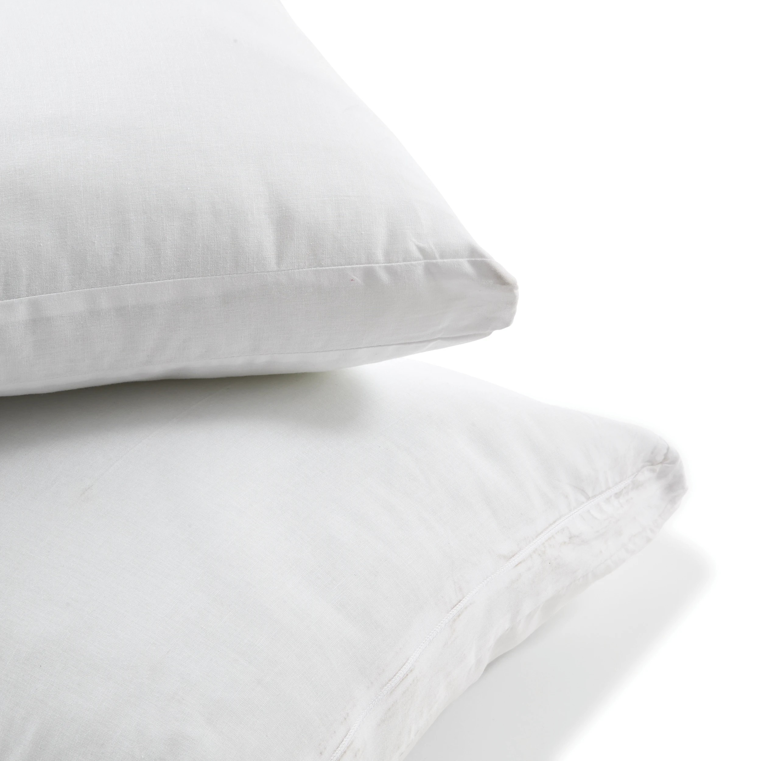 5 2 Pack Cotton Rich Cover Pillows - High Profile, White, 5 of 6