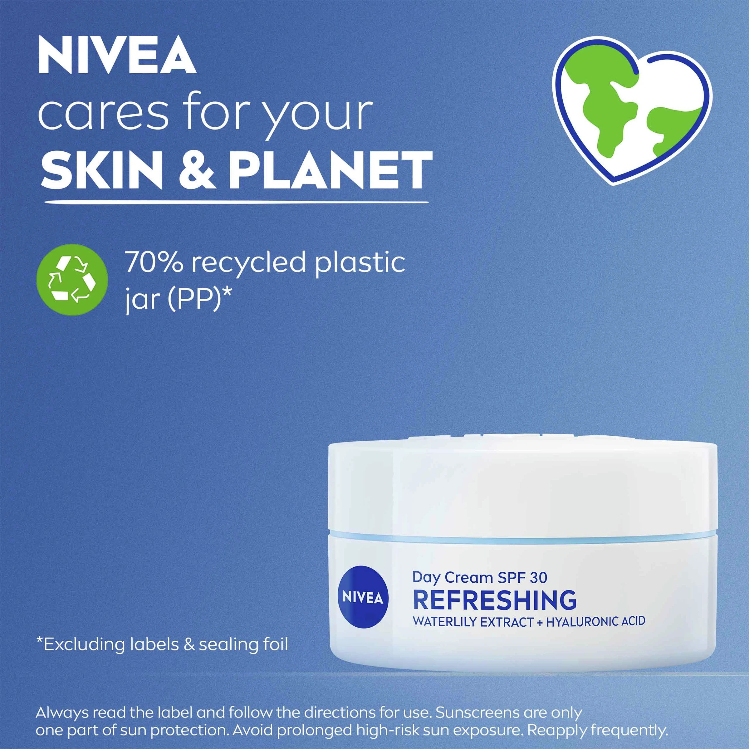 6 NIVEA Refreshing Day Cream SPF30 50ml - Waterlily Extract & Hyaluronic Acid, 6 of 10
