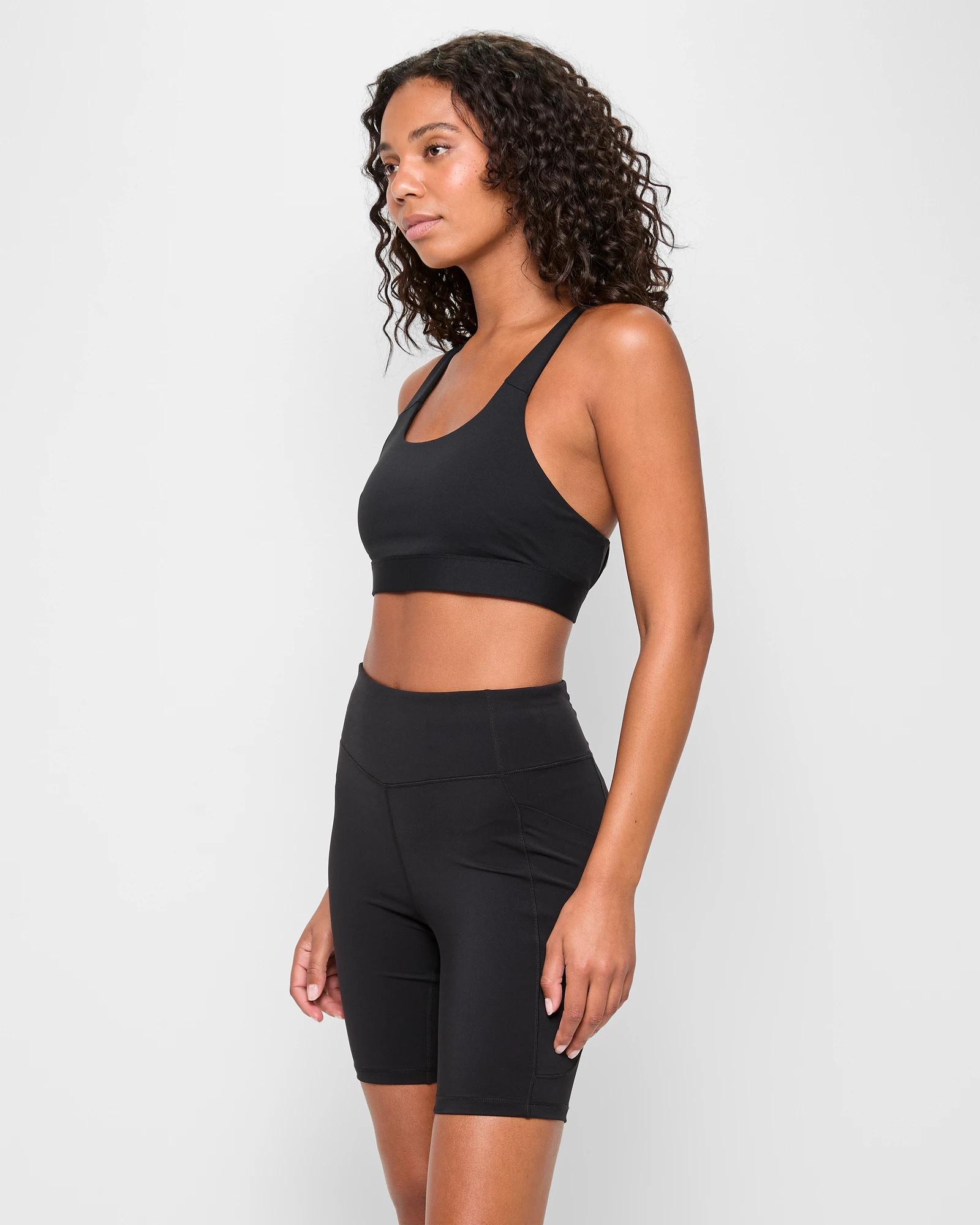 3 Target Active Infinity Medium Impact Crop Top BLACK, 3 of 5