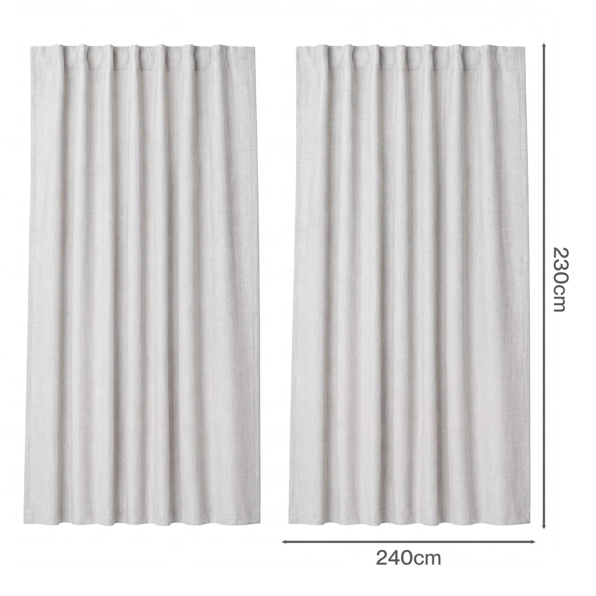 3 Marlow 2 Panels Blackout Curtains Linen Look Curtain Draperies Window Bedroom, 3 of 8