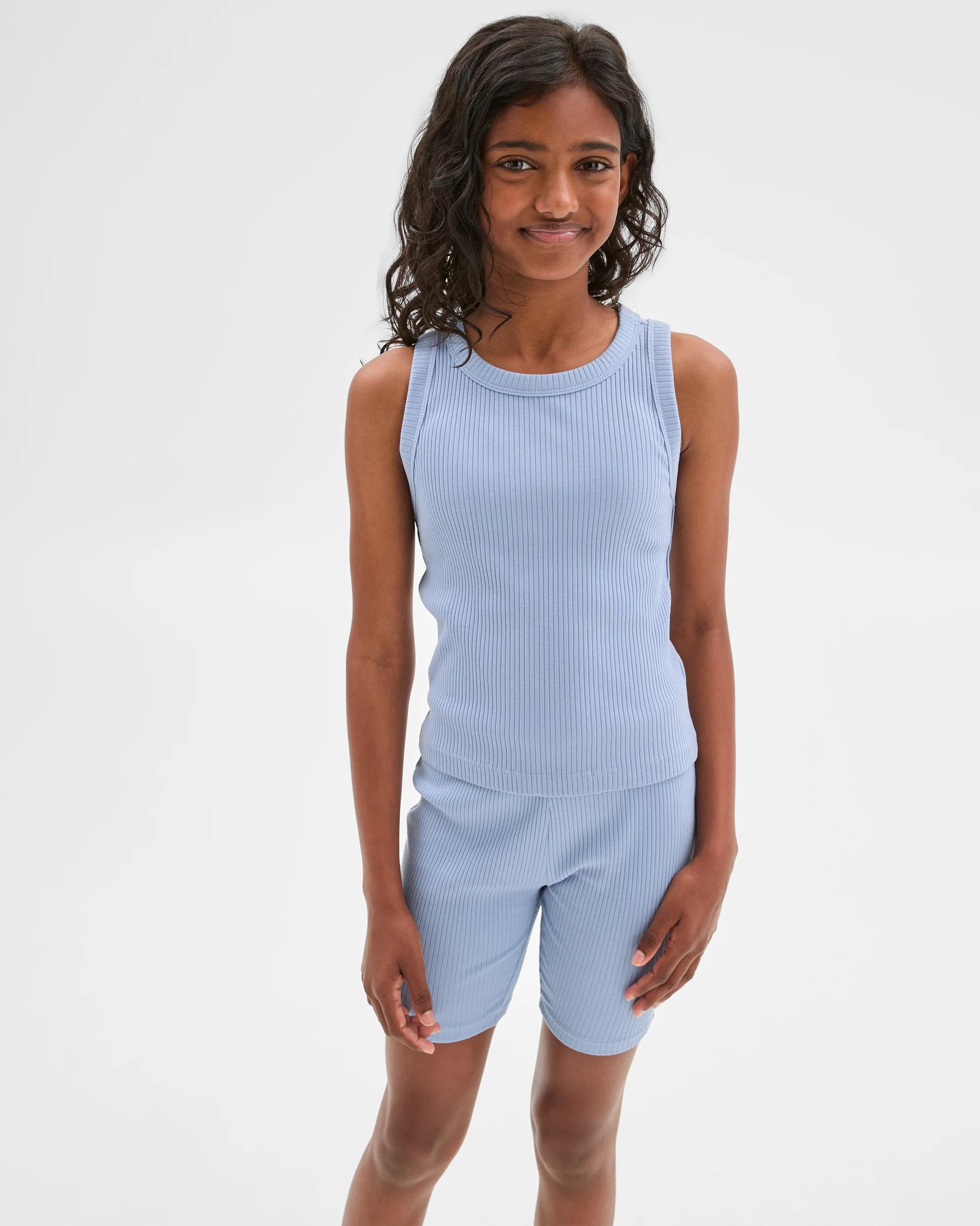 3 Target Australian Cotton Racer Back Rib Tank BLUE, 3 of 7