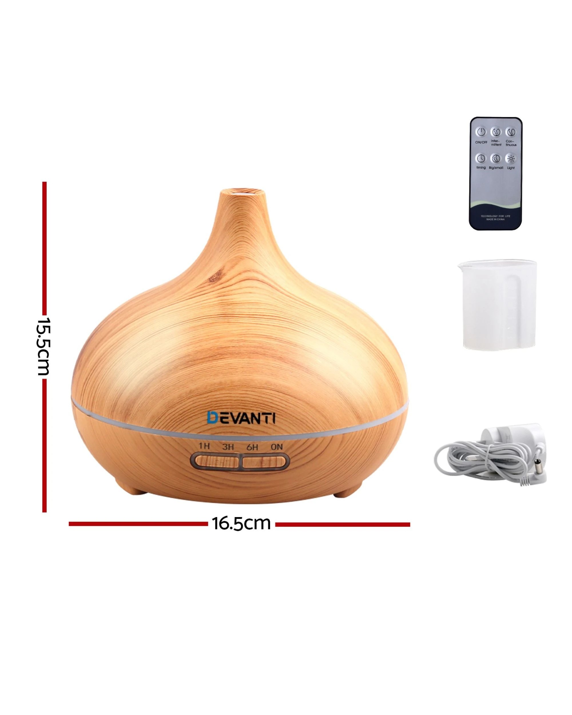 2 Devanti Aroma Diffuser Aromatherapy Humidifier 300ml
 - Brown, 2 of 5