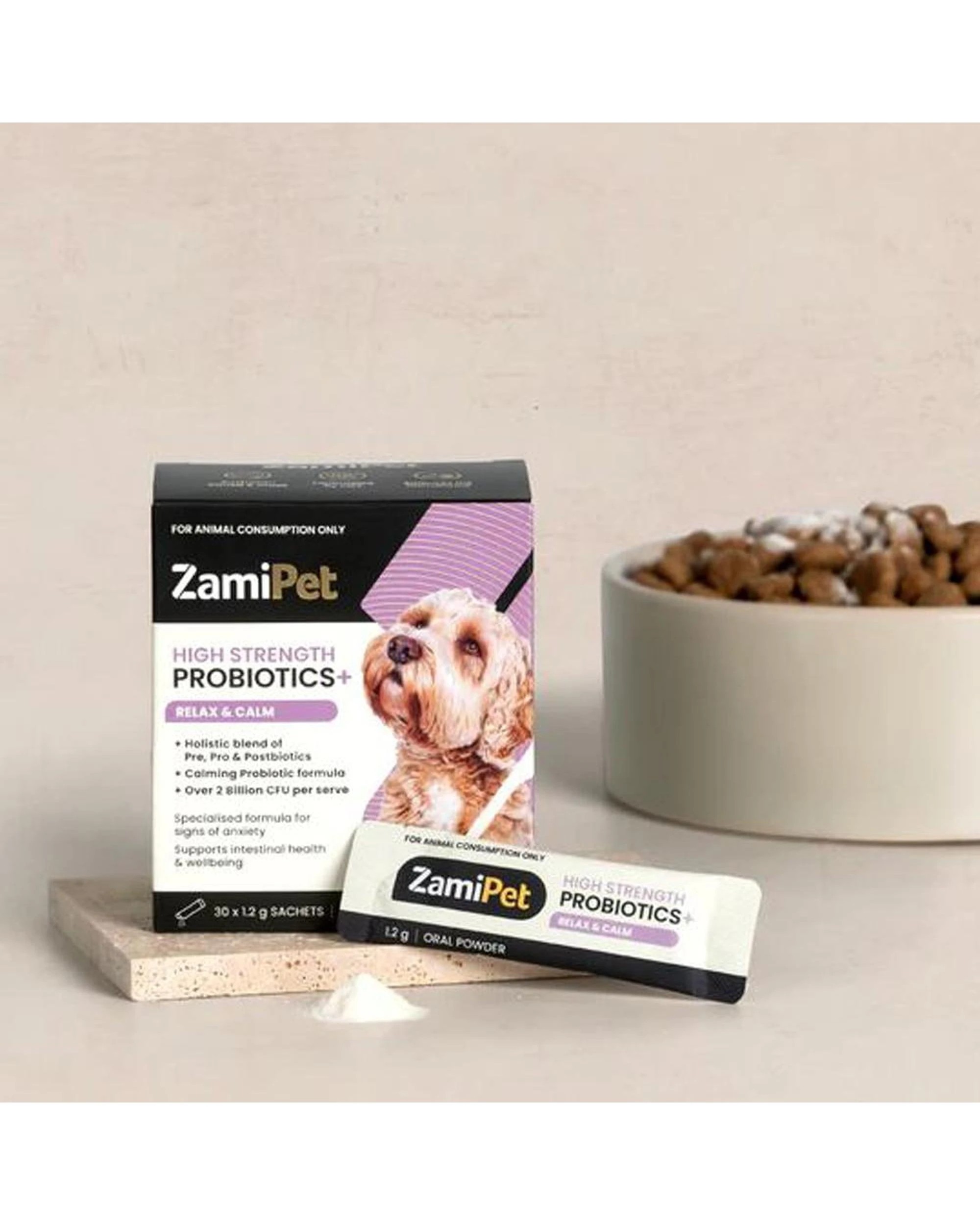 6 Zamipet High Strength Probiotics+ Relax & Calm 30 X 1.2g Sachets, 6 of 9