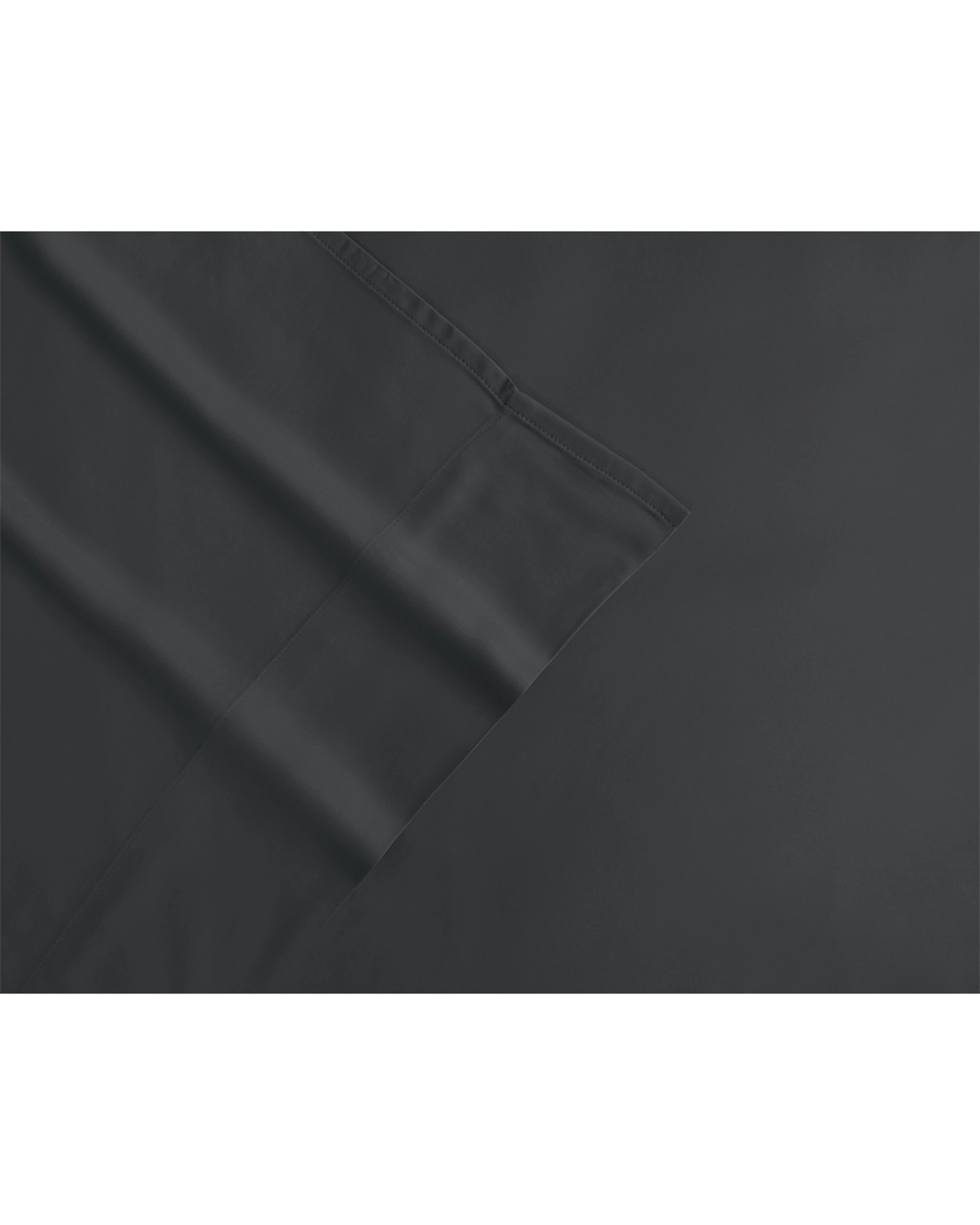 1 Algodon Rayon From Bamboo Bed Set With Flat Sheet - Single Bed - Charcoal, 1 of 2