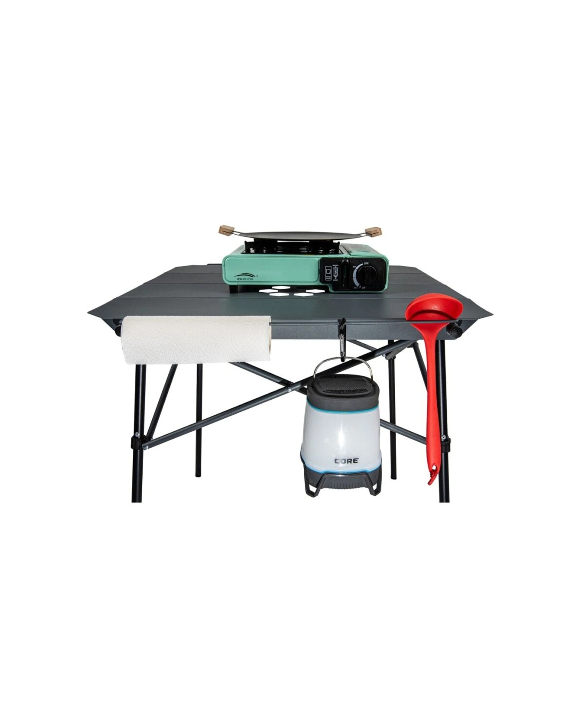 5 Quest Outdoors Vapour 70 Slat Table Heat Resistant Folding Adjustable Legs - Black, 5 of 5