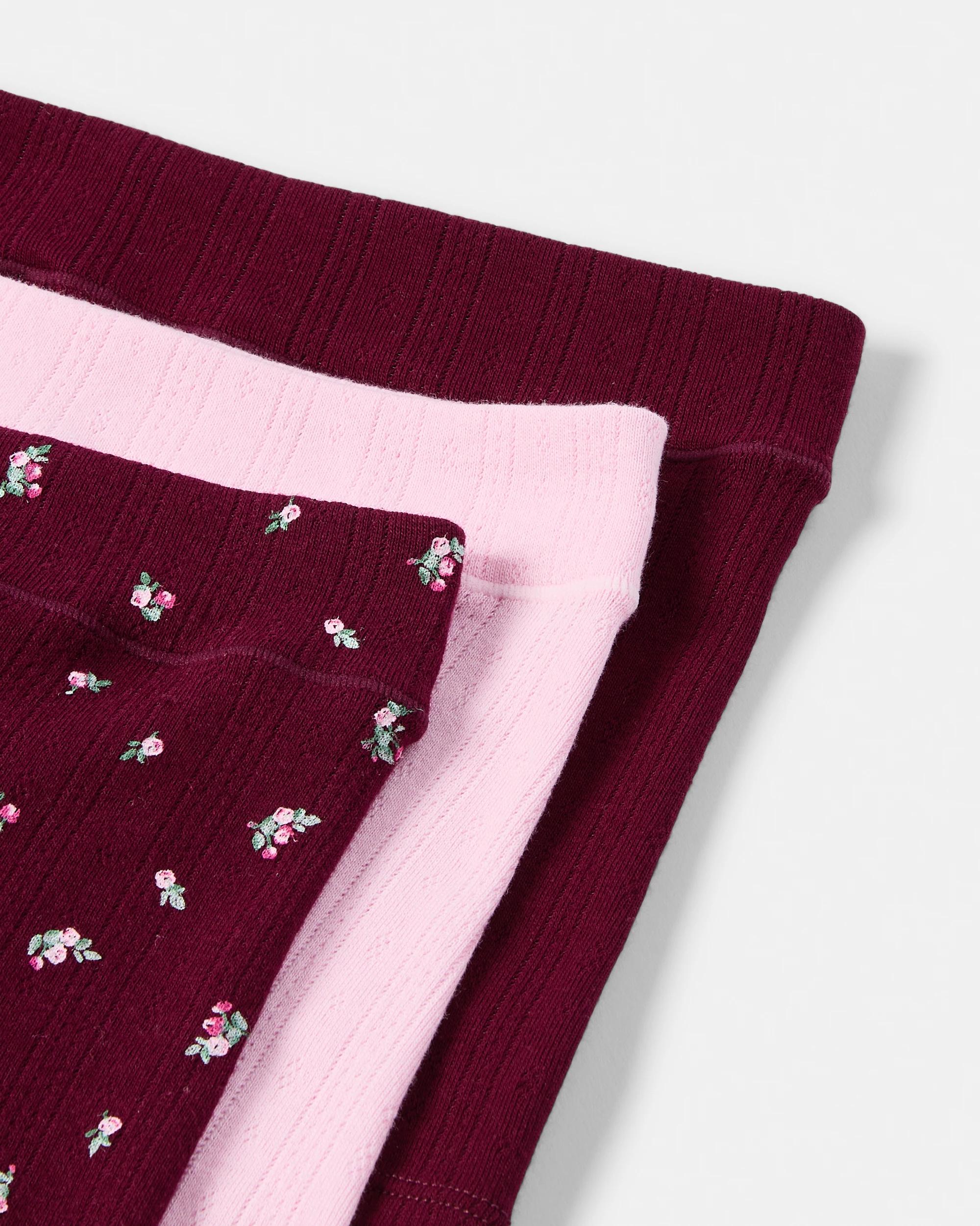 3 3 Pack Pointelle Boyleg Shorties Vlvt Ditsy, 3 of 10