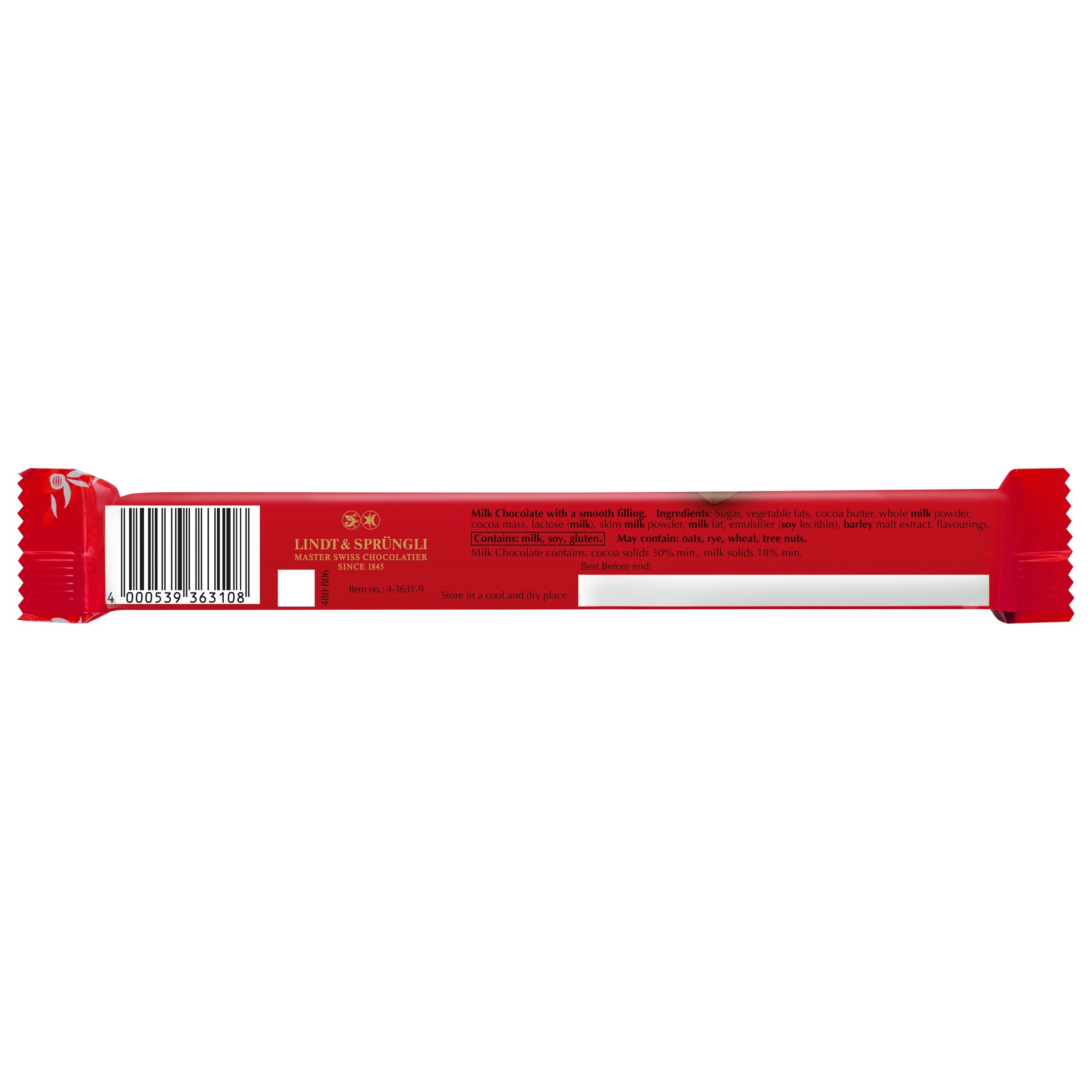 3 Lindt LINDOR Milk Chocolate Bar 38g, 3 of 3