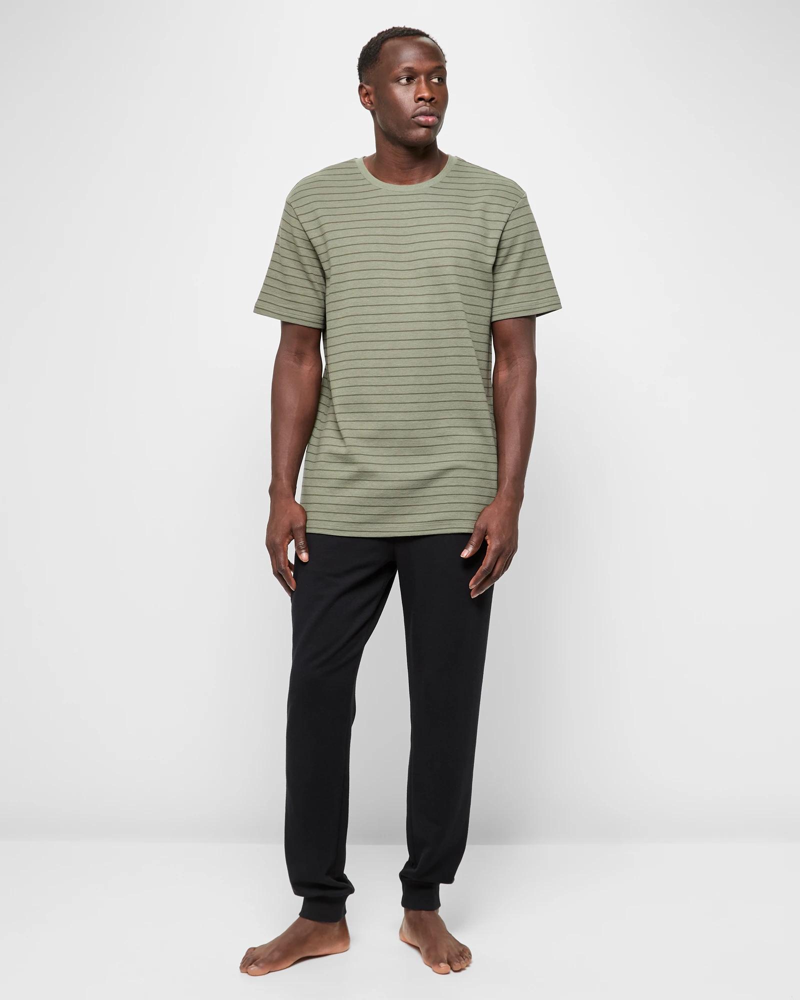 2 Australian Cotton Blend Textured Sleep T-shirt - Maxx GREEN, 2 of 5