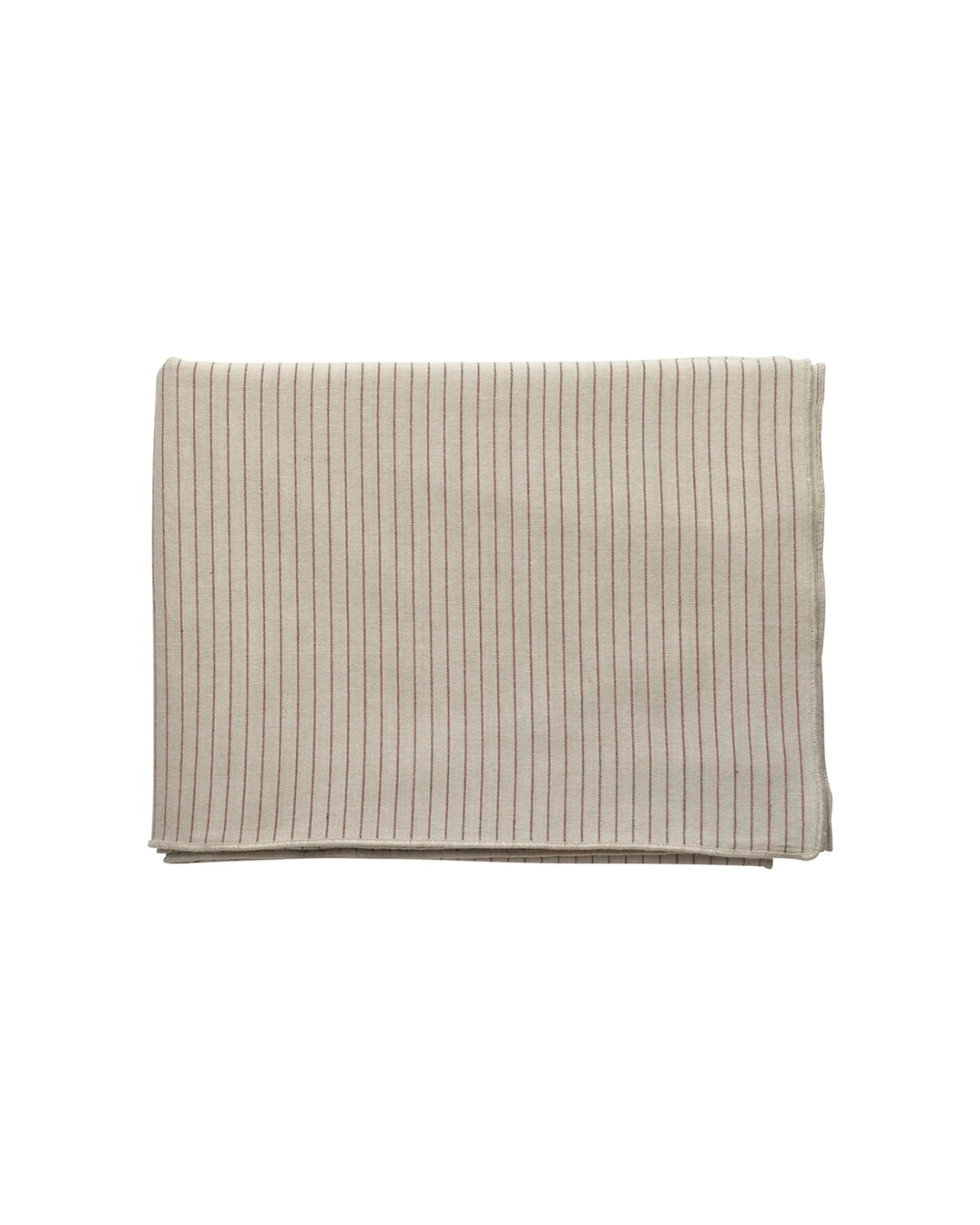1 Ecology Tonka Cotton Tablecloth Overlocked Edges 180x400cm Sienna Stripe - Multi, 1 of 1