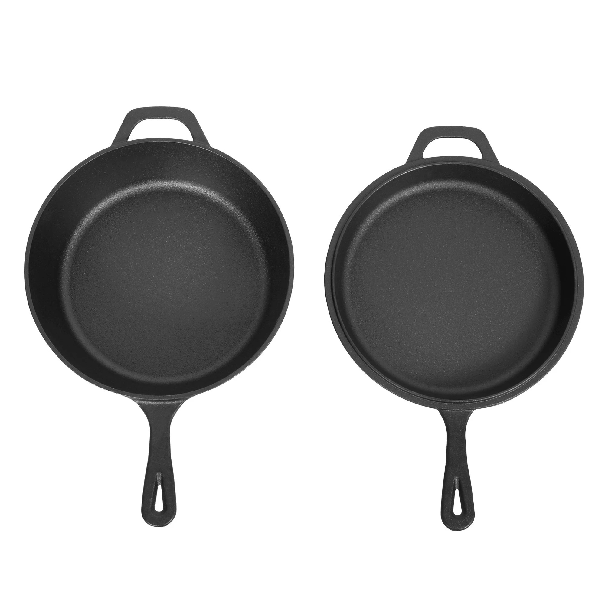 2 Toque 26Cm Cast Iron Frying Pan Deep And Shalow Set, 2 of 9