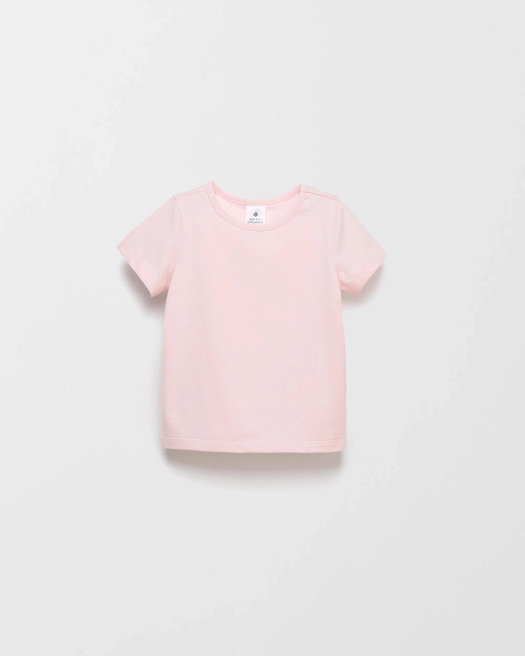 2 Target Baby Baby Organic Cotton Plain T-shirts 3 Pack CRADLE PINK/GARDENIA/DUSTY ROSE, 2 of 4