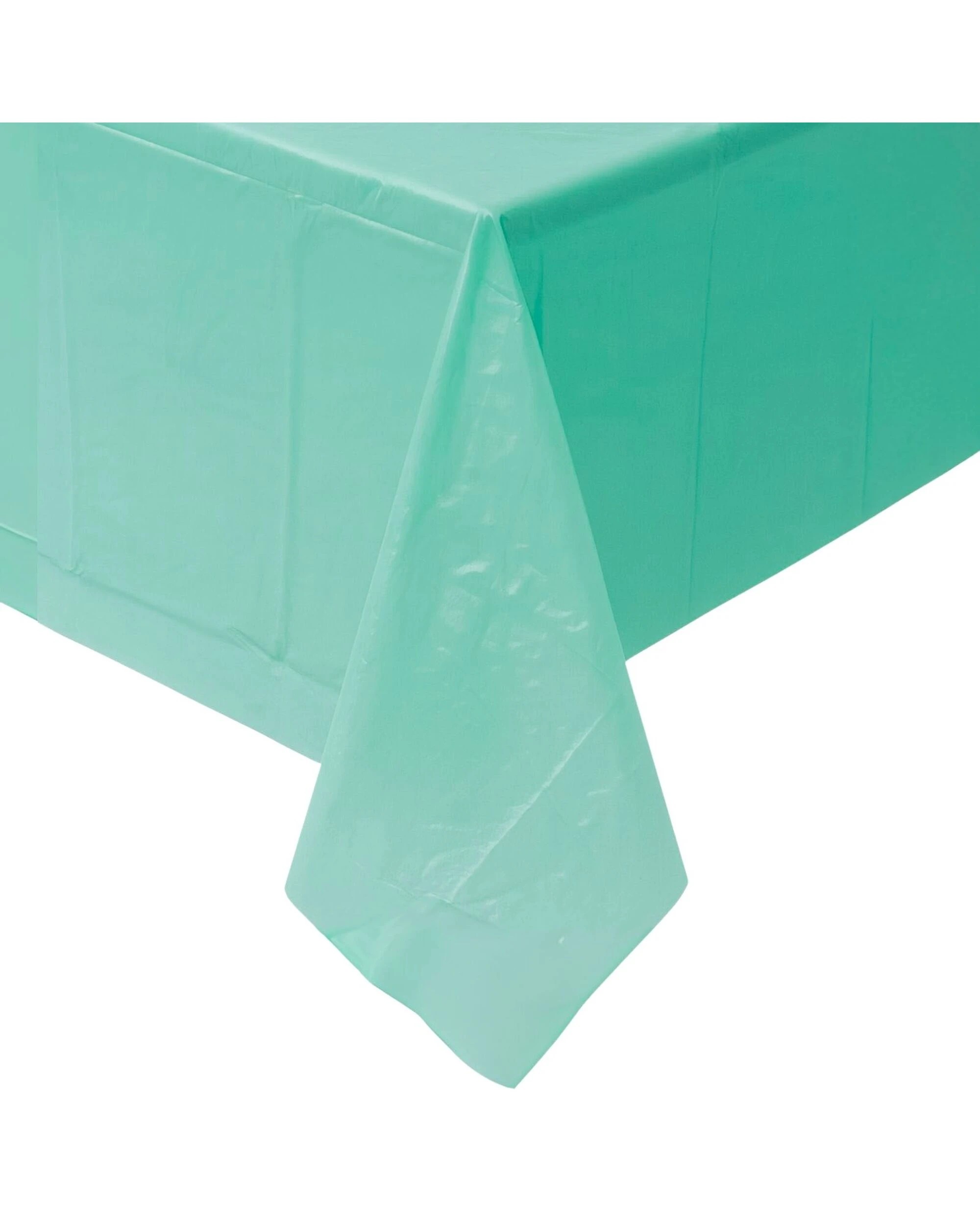 1 Unique Mint Green Rectangular Plastic TableclothGreen - Green, 1 of 3