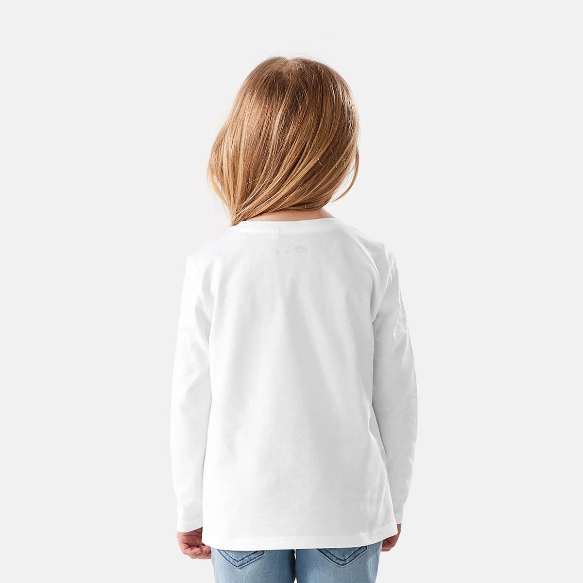 2 Long Sleeve Plain T-shirt White, 2 of 8