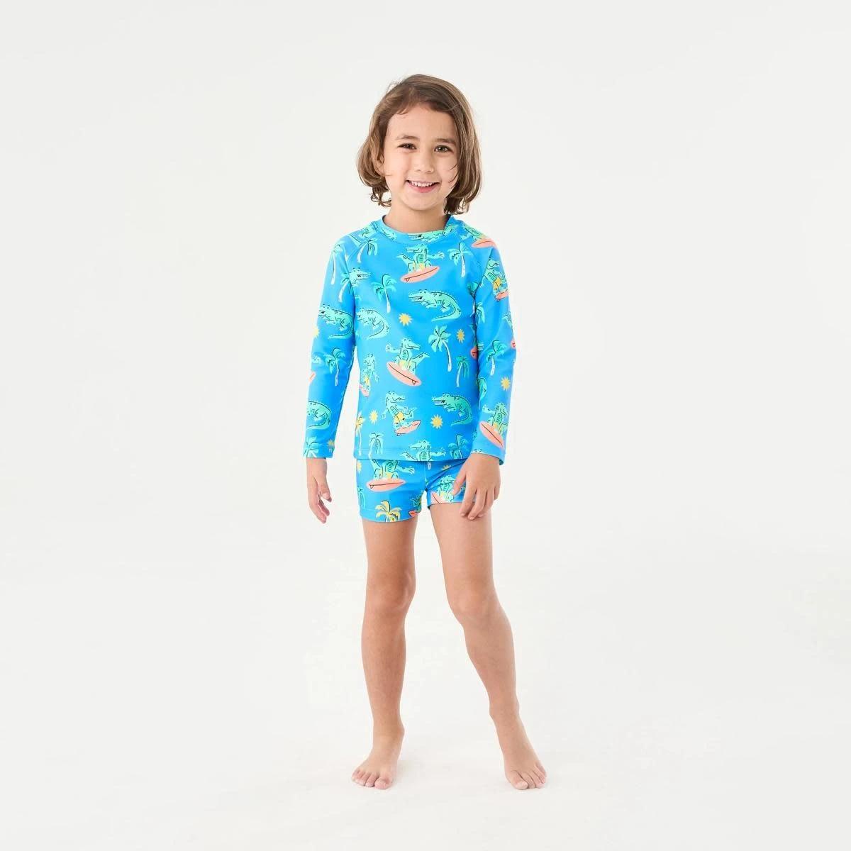 5 Long Sleeve Swim Set BLUE SURF CROC, 5 of 5