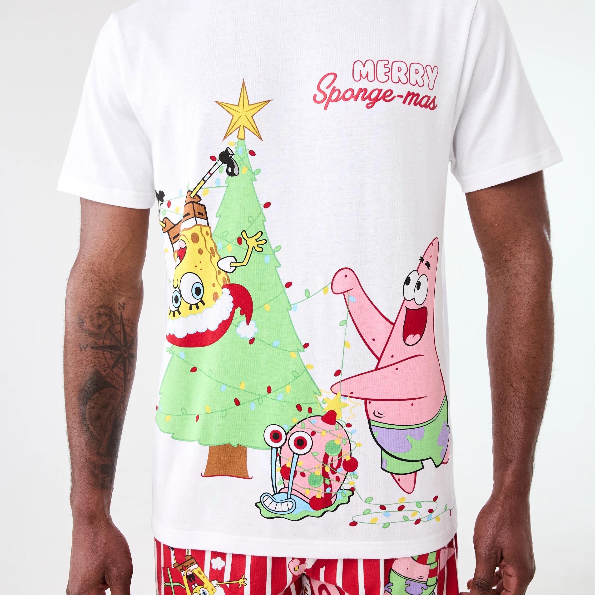 5 SpongeBob License Short Sleeve Top and Knit Shorts Family Matching Pyjama Set SPONGEMAS XMAS FAMILY, 5 of 8