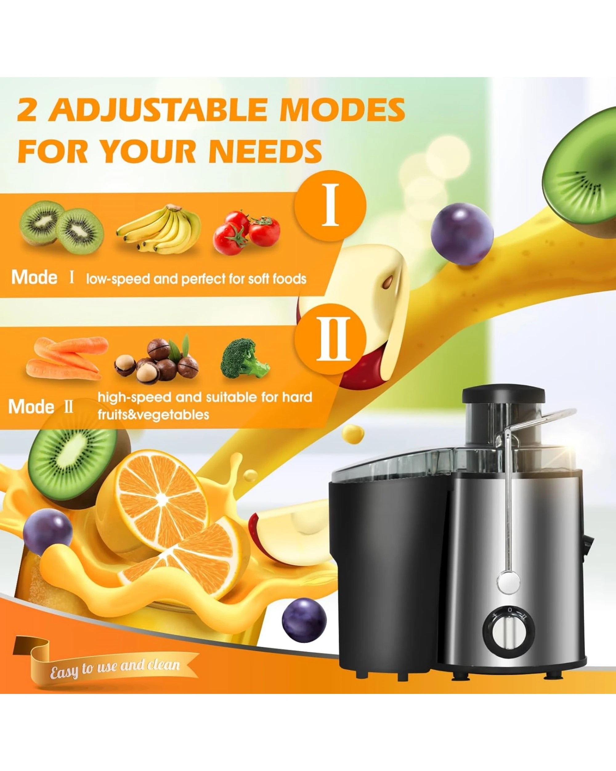 2 Advwin 600w 1.5l Stainless Steel Electric Juicer, 2 of 7
