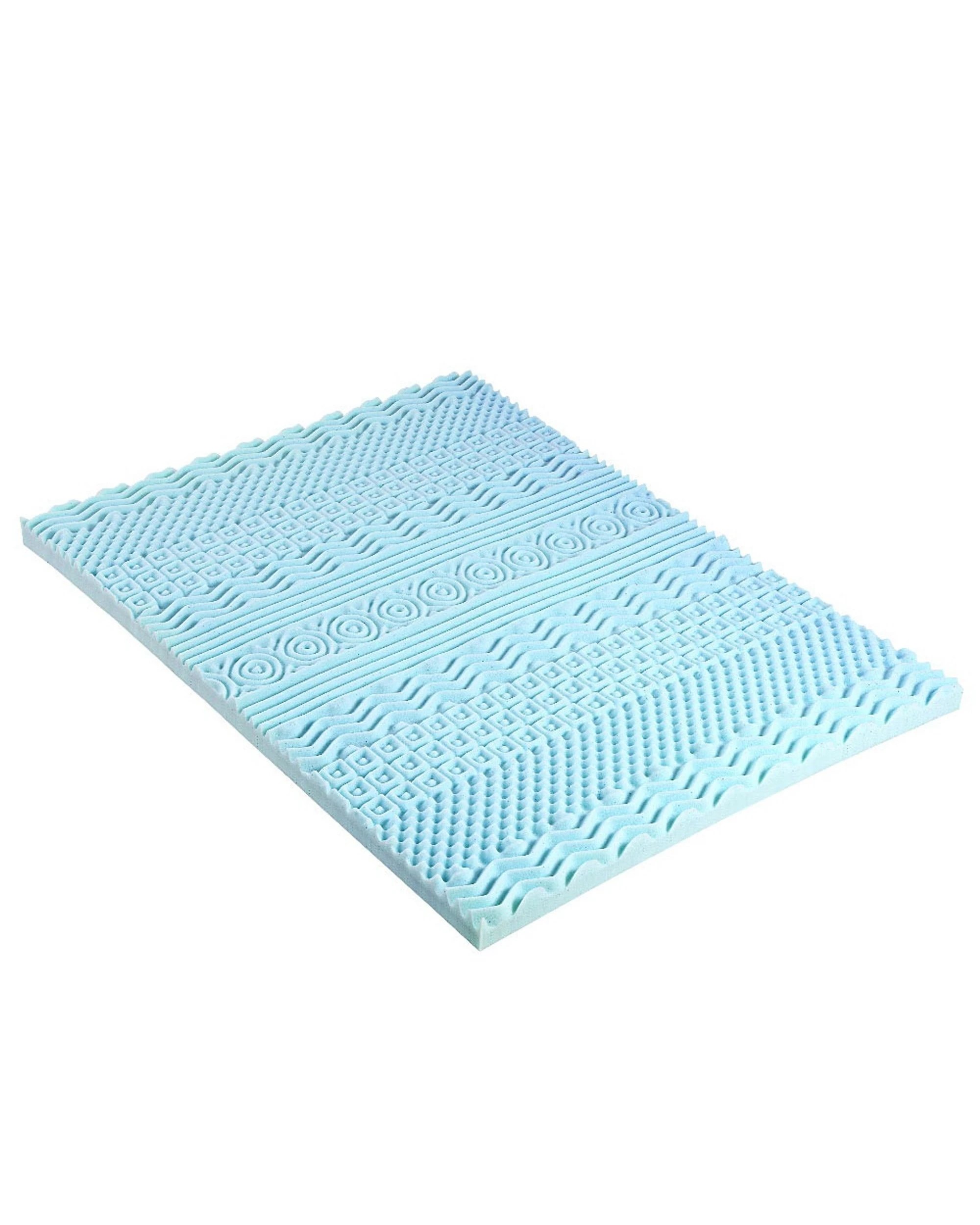 1 Giselle Bedding Memory Foam Mattress Topper 11 - King Bed - Blue, 1 of 7