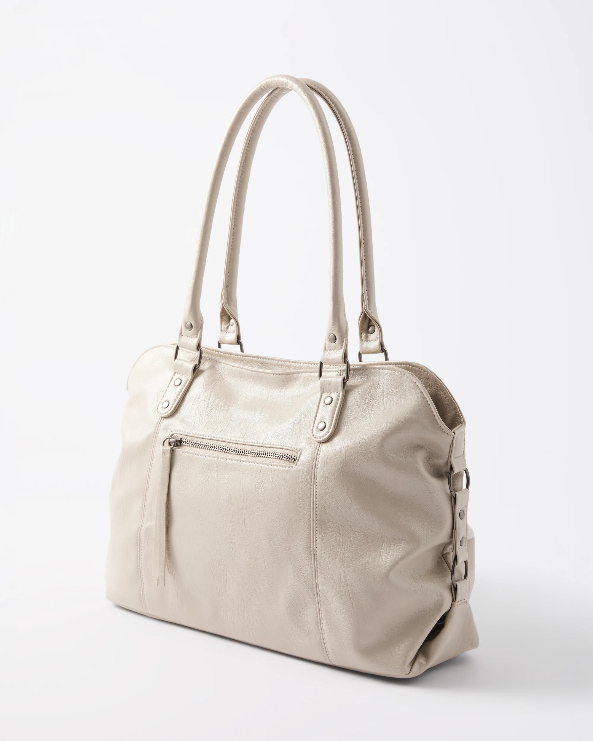 2 Boho Slouchy Tote Bag Chalk Sand, 2 of 5