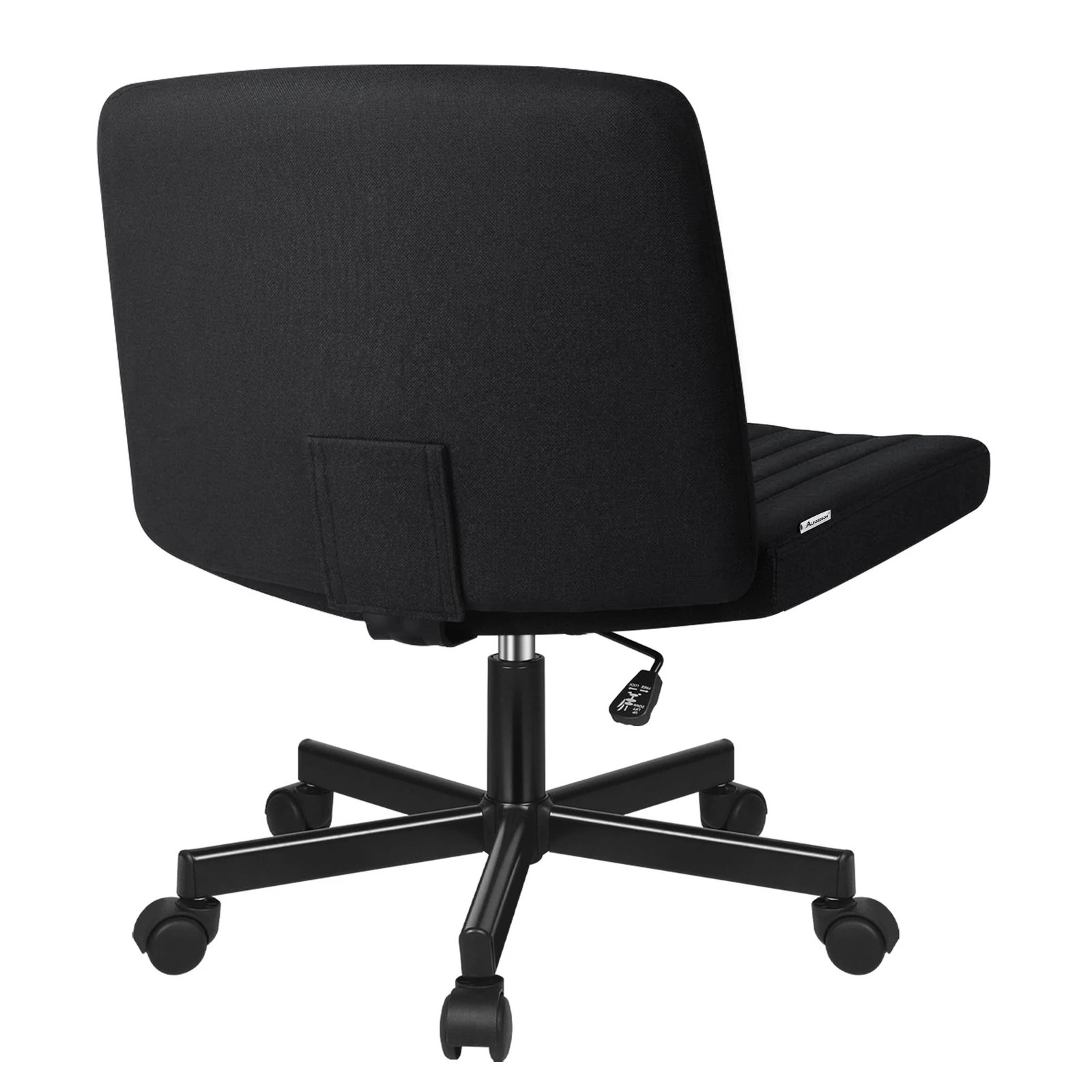 2 Alfordson Office Desk Chair Computer Armless Wide Seat Mid Back Fabric - Black, 2 of 9