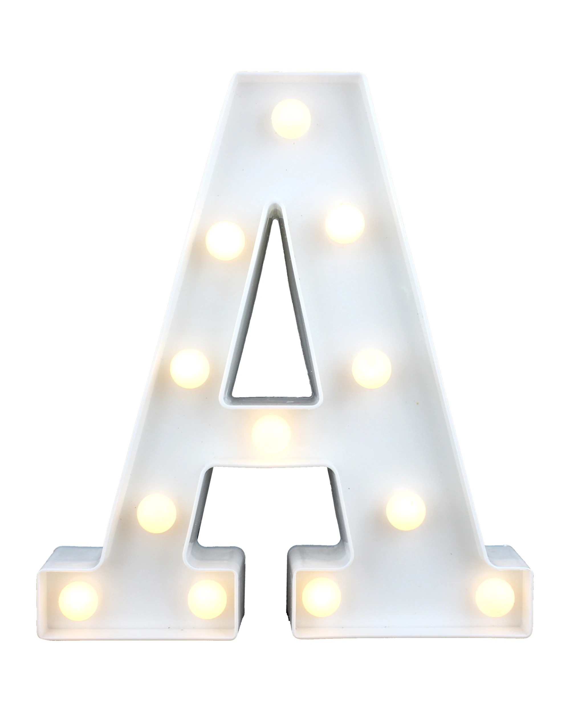1 Partyrama LED Light Up Letter A White, 1 of 3