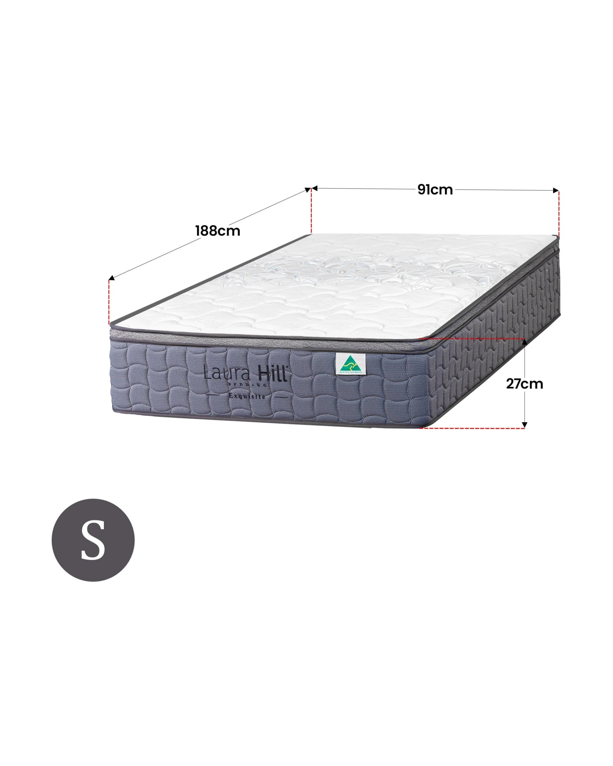 3 Laura Hill Exquisite Australian Made Single Premium Mattress, 3 of 3