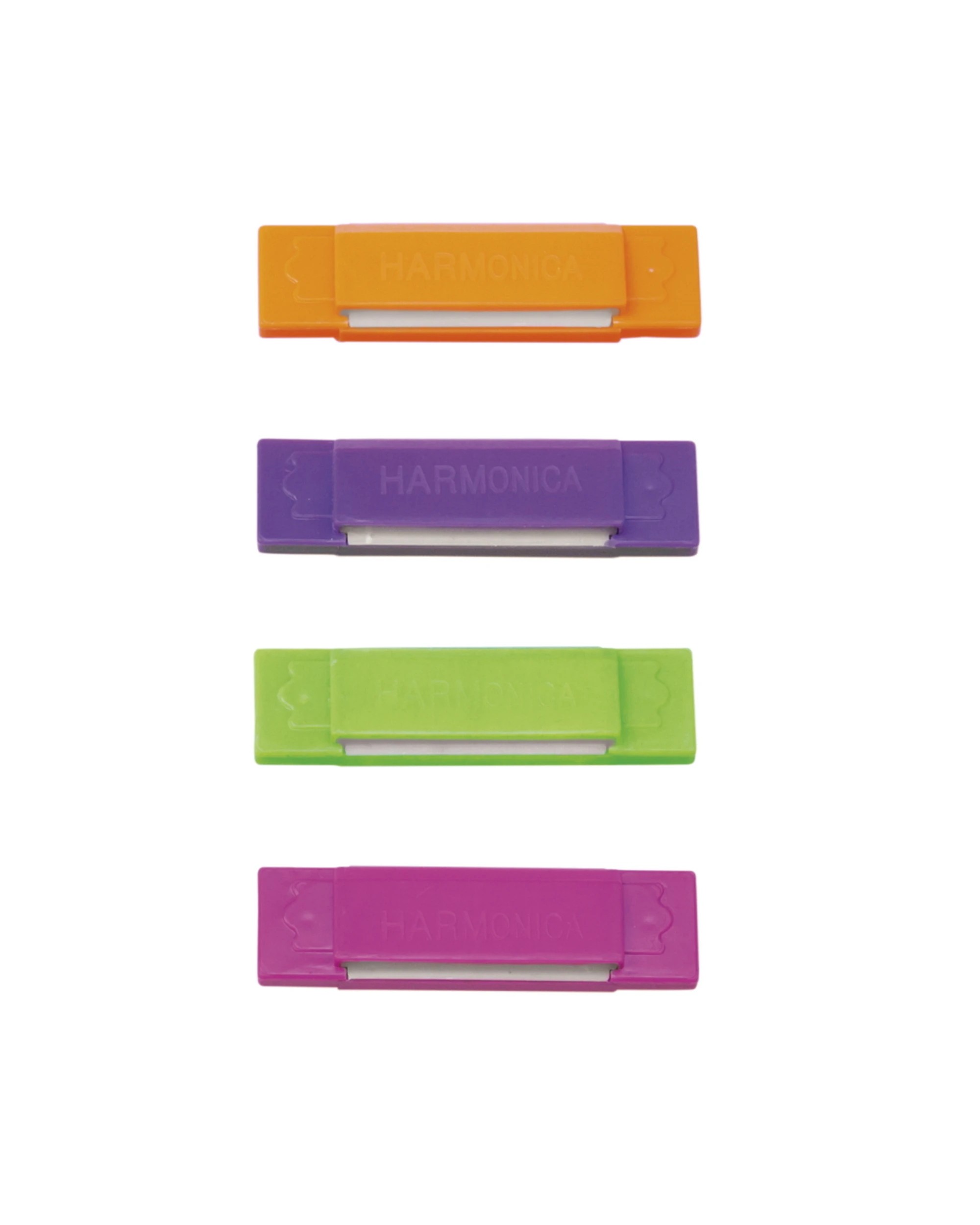 1 Unique Neon Harmonicas Pack of 4, 1 of 1