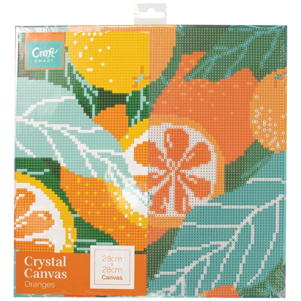 1 Craftsmart Crystal Canvas 28x28 Oranges, 1 of 2