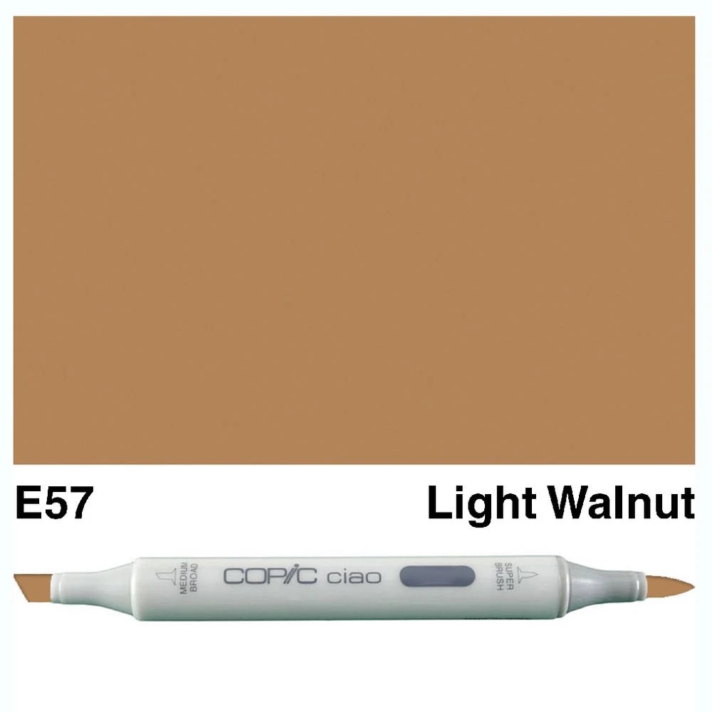 3 Copic Ciao Dual Nib Marker E57 Light Walnut, 3 of 3