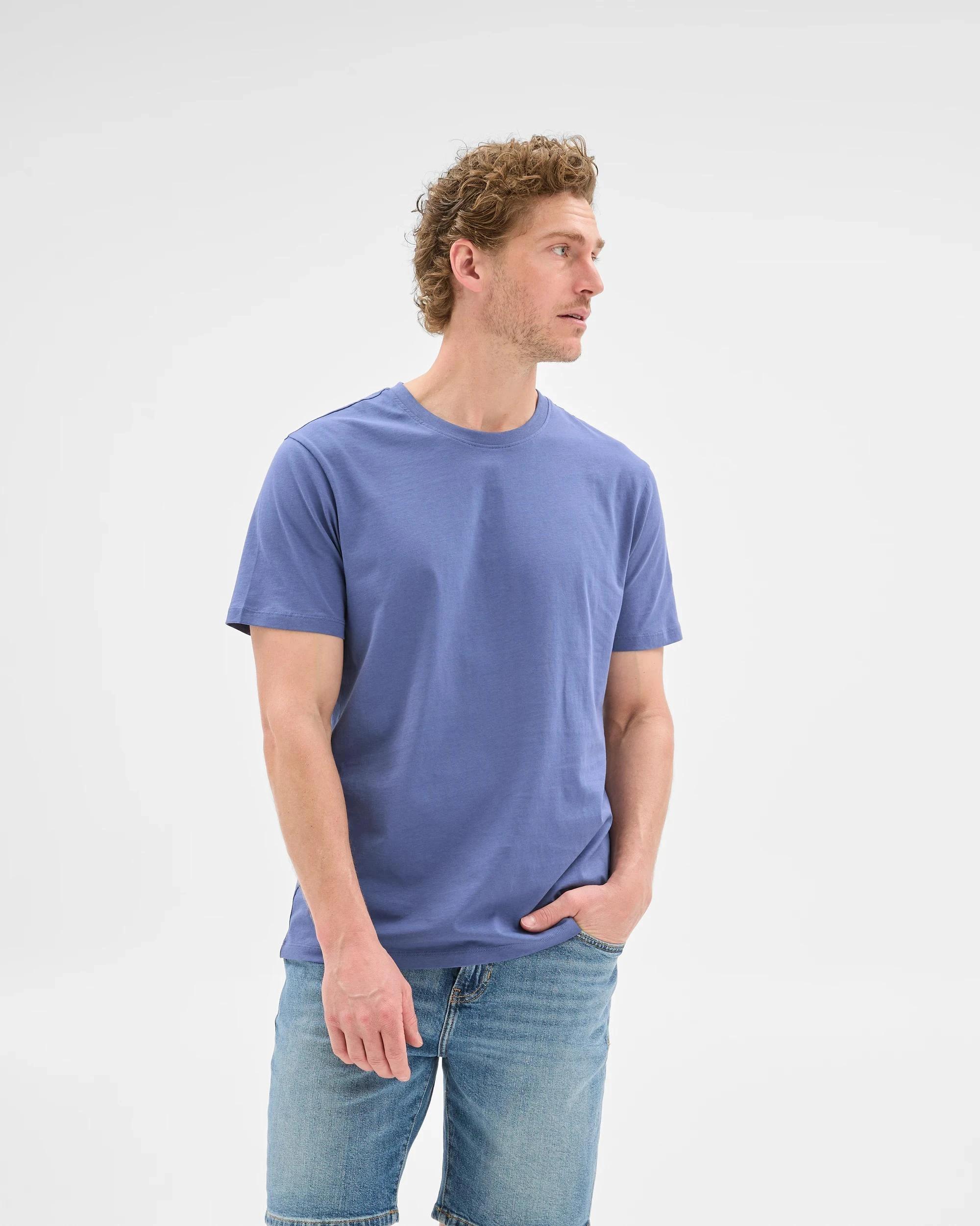 1 Target Australian Cotton Crew T-Shirt BLUE / GREY, 1 of 6