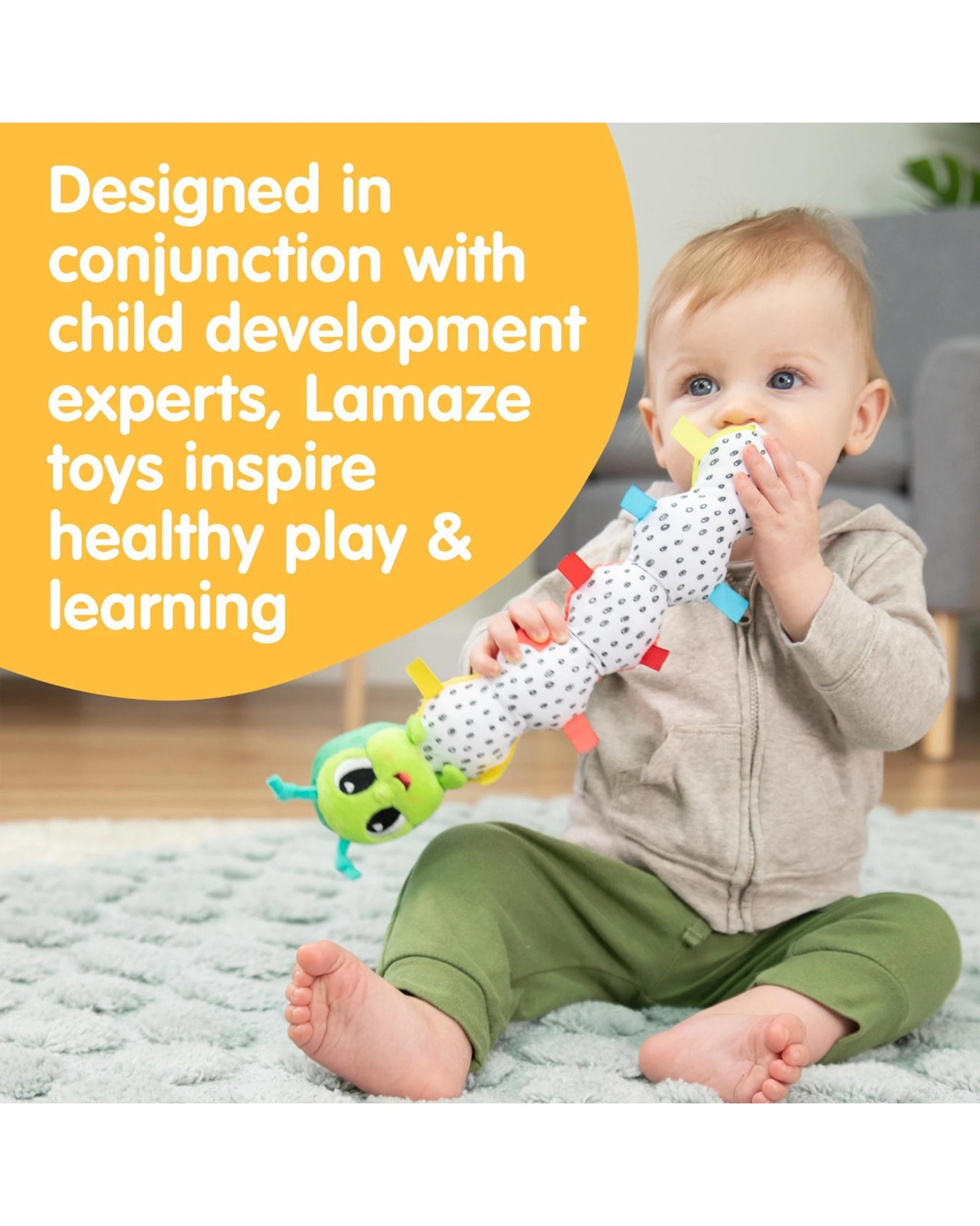 3 Lamaze Fidget Fun Caterpillar Sensory Toy, 3 of 4