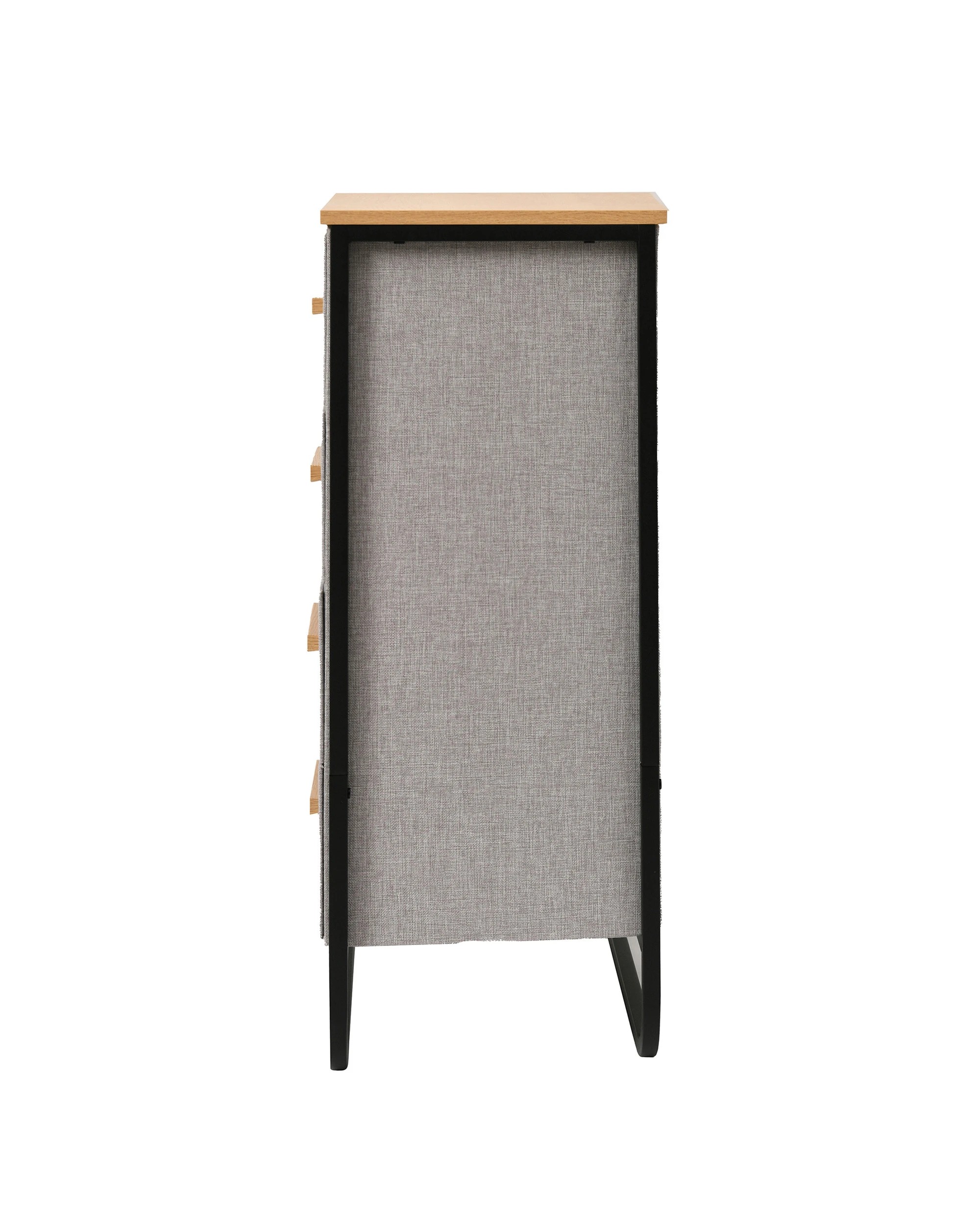 3 Sherwood Selene 4 Drawer Fabric Dresser 60x35x92cm - Grey, 3 of 9