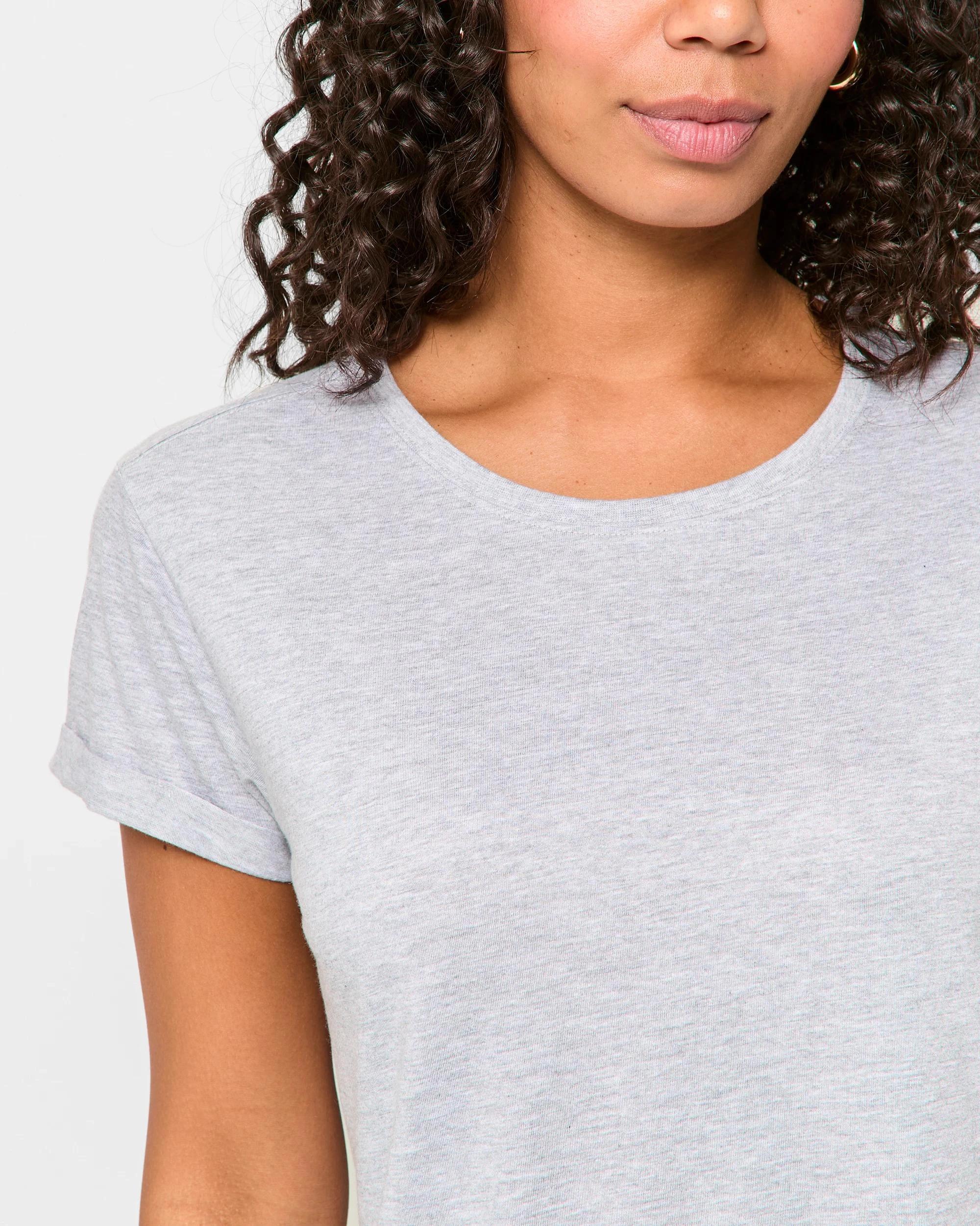 5 Target Cotton/Modal Relaxed Crew T-Shirt GREY MARLE, 5 of 5