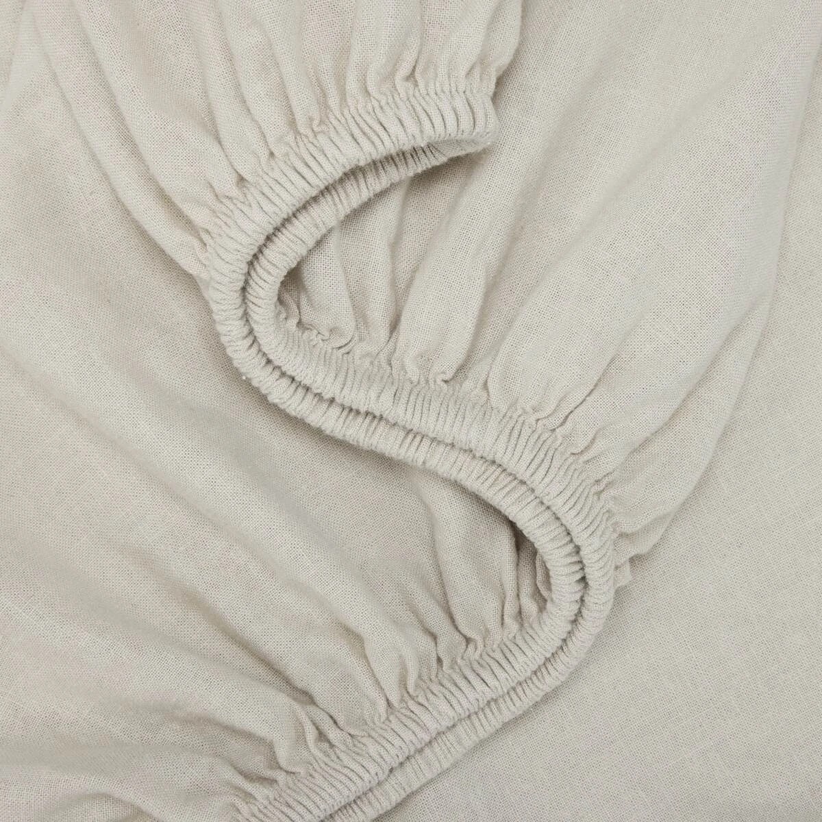 3 Cotton Linen Sheet Set - King Bed, Natural, 3 of 6