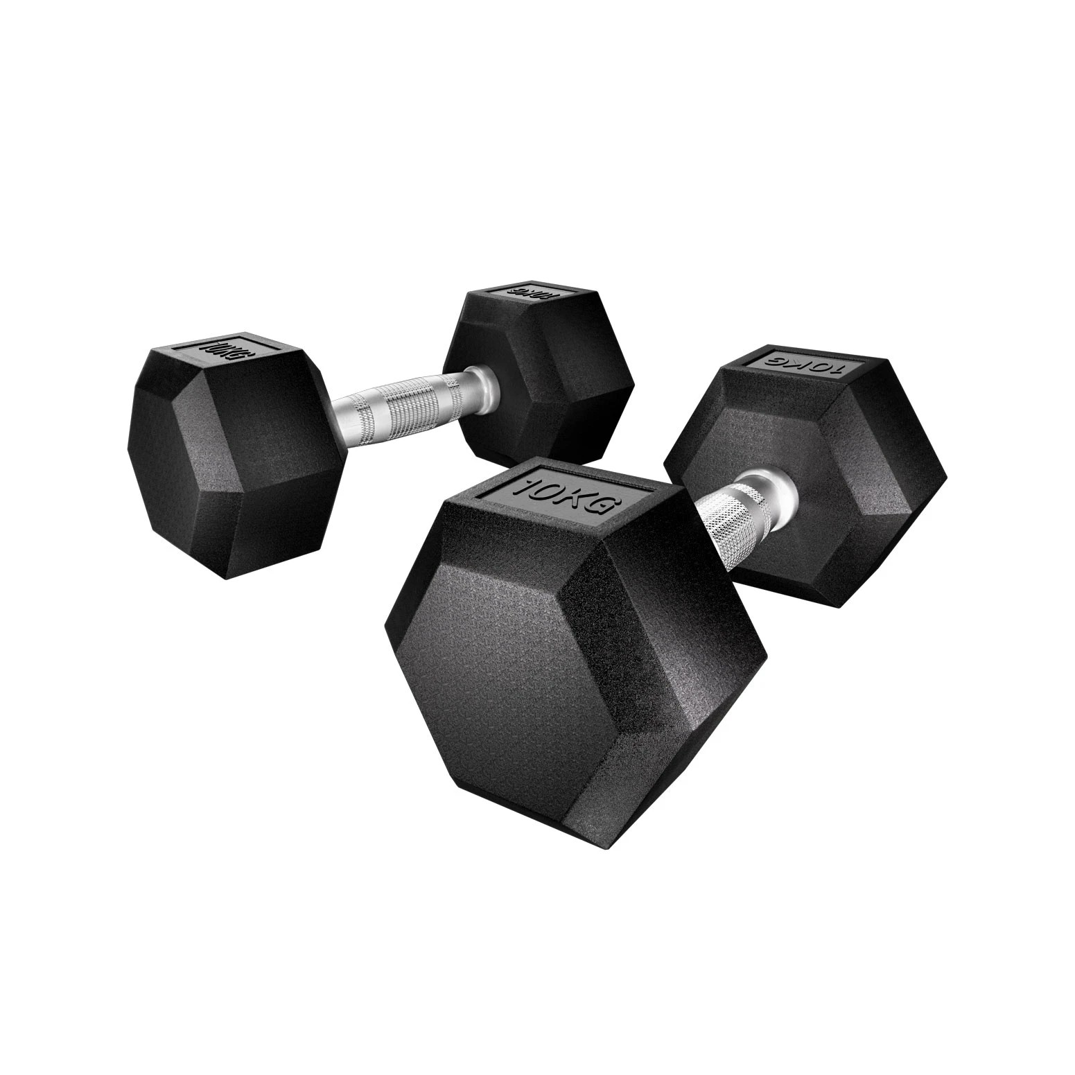 1 Everfit 20kg Hex Dumbbells Set Dumbbells Weights Lifting Bench Gym Workout 2x10kg - Black, 1 of 6