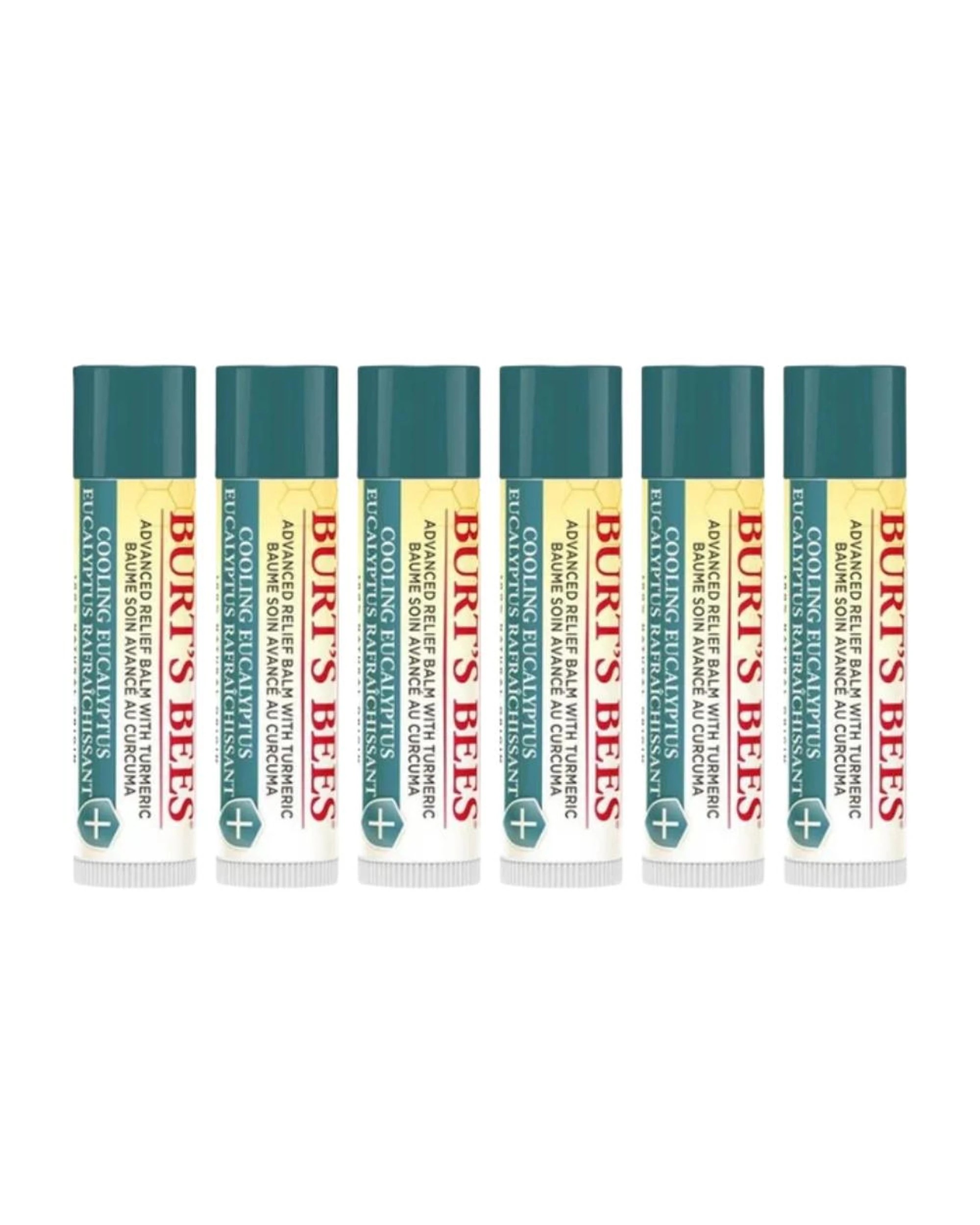 1 6 x Burt's Bees Advanced Relief Eucalyptus Lip Balm 4.25g - Clear, 1 of 4