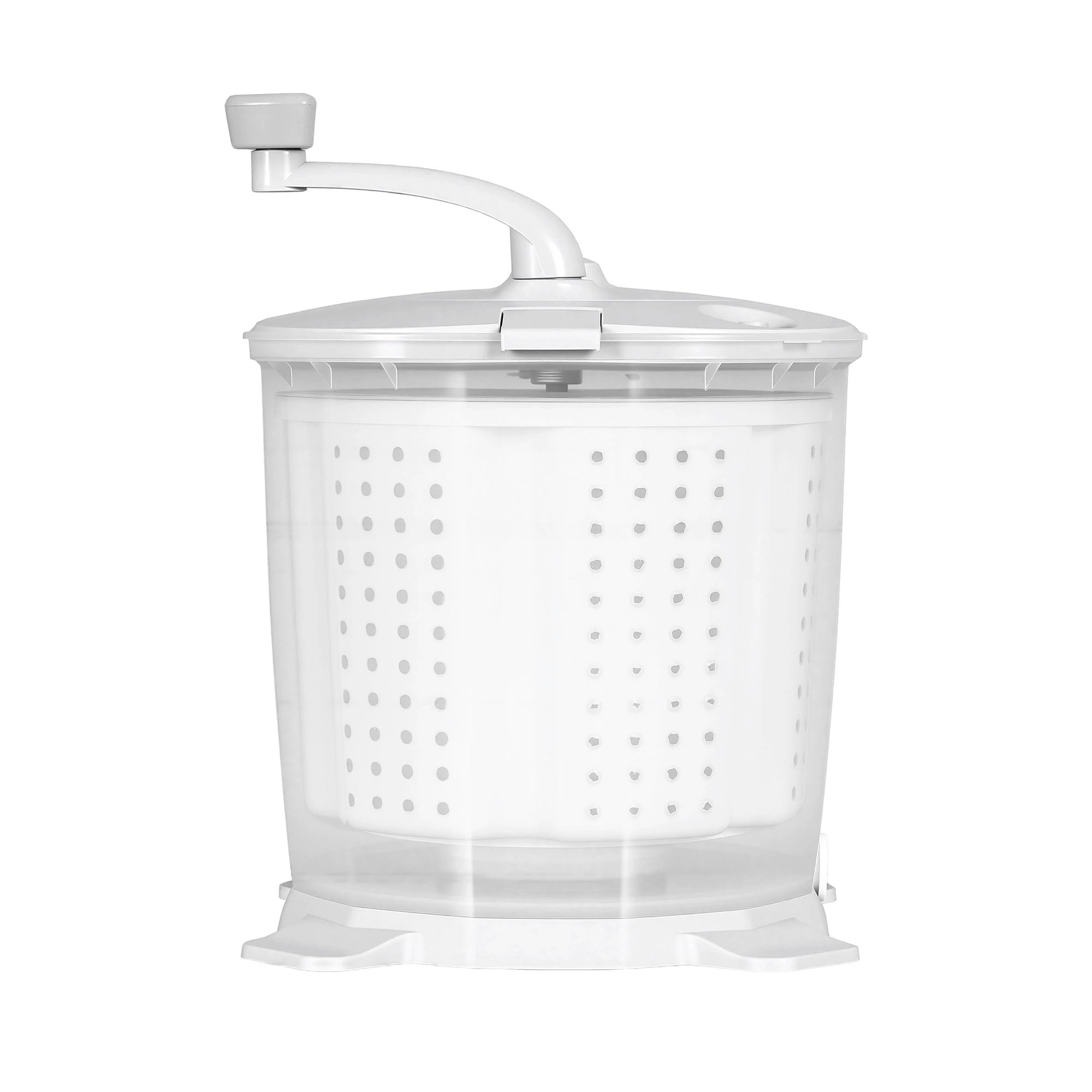 3 Devanti Portable Washing Machine Manual Spin Dryer Compact for Camping Caravan - White, 3 of 5