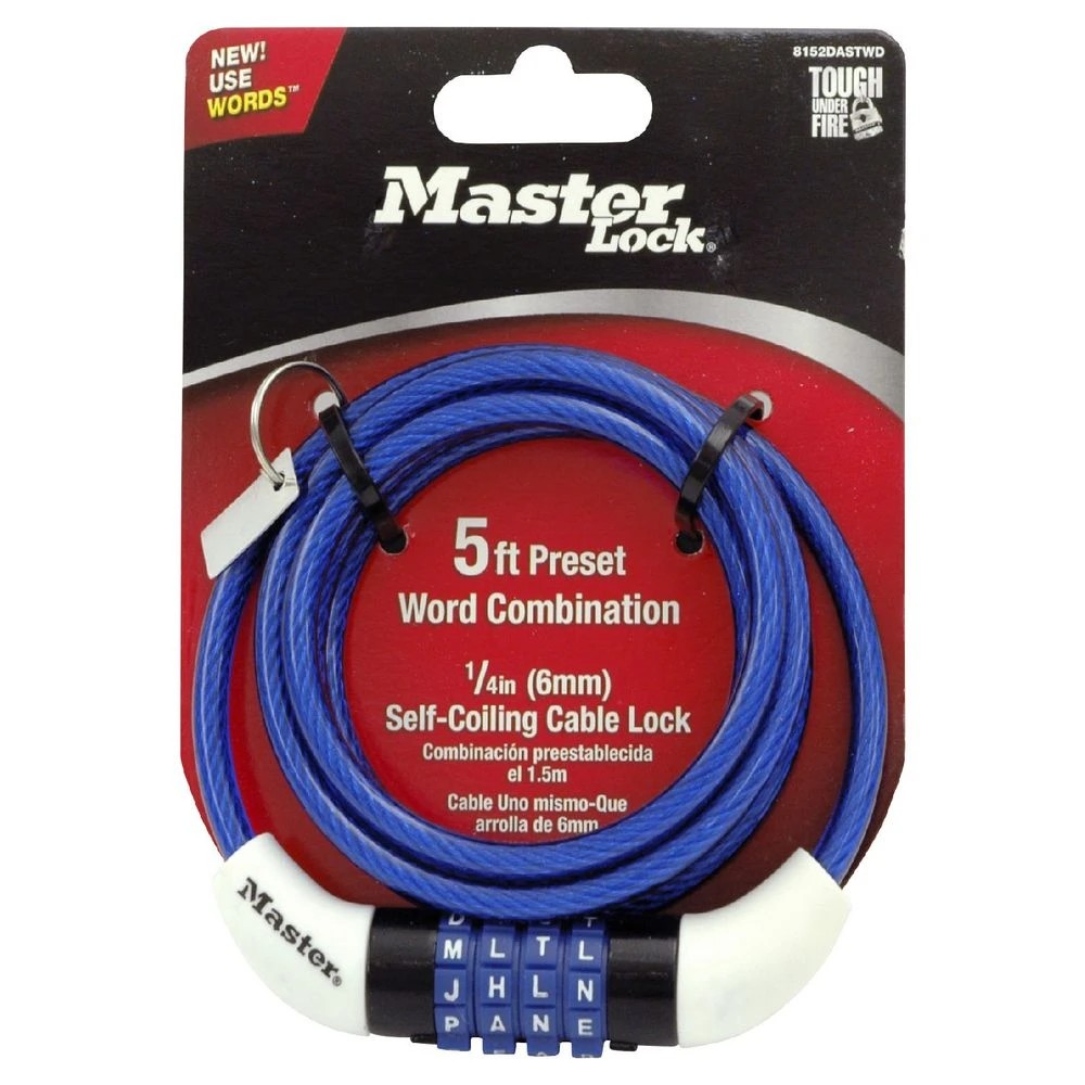2 Master Lock Word Cable Lock 1.5m, 2 of 2