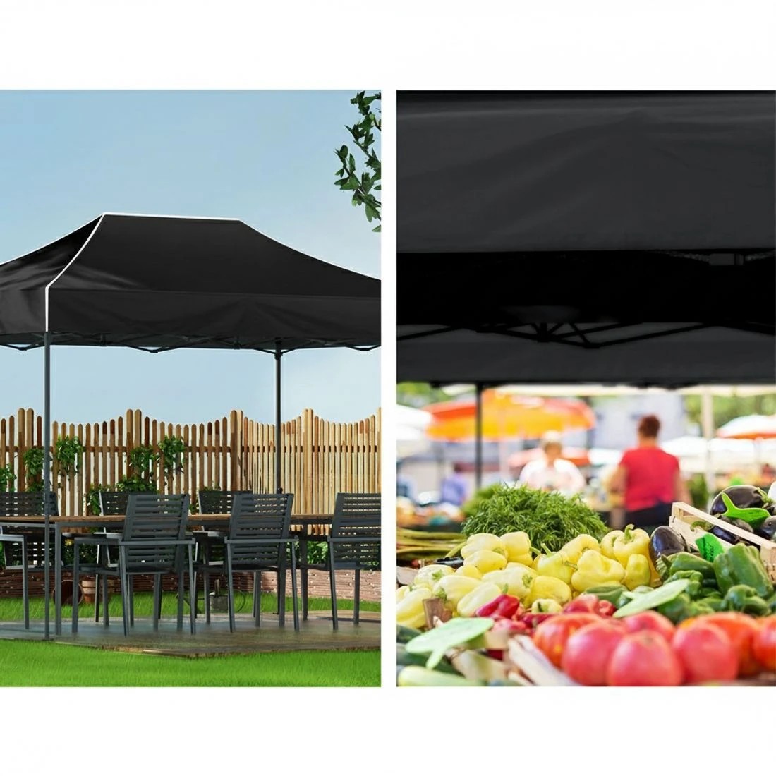 5 Instahut Gazebo Pop Up Marquee 3x4.5m Folding Tent Wedding Outdoor Camping Canopy Gazebos - Blue, 5 of 9