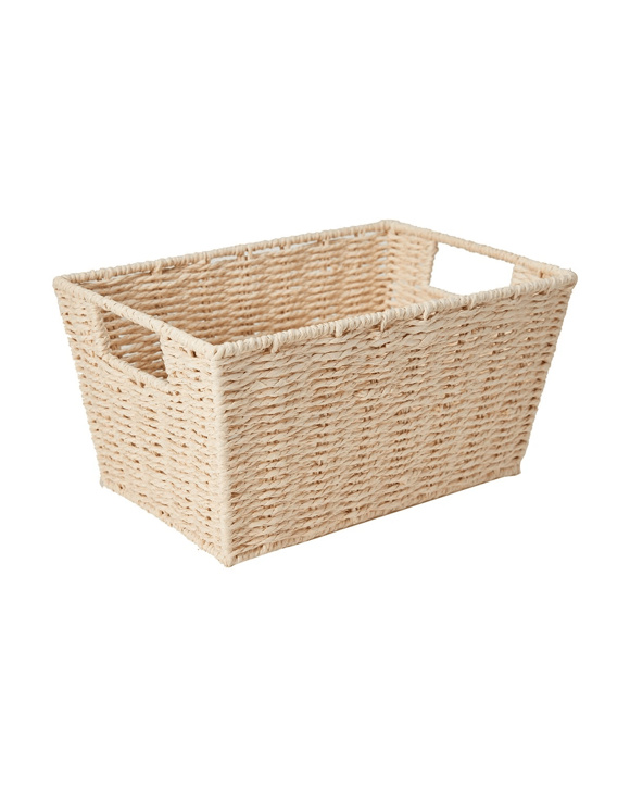 Rectangle Tapered Paper Rope Basket - Natural