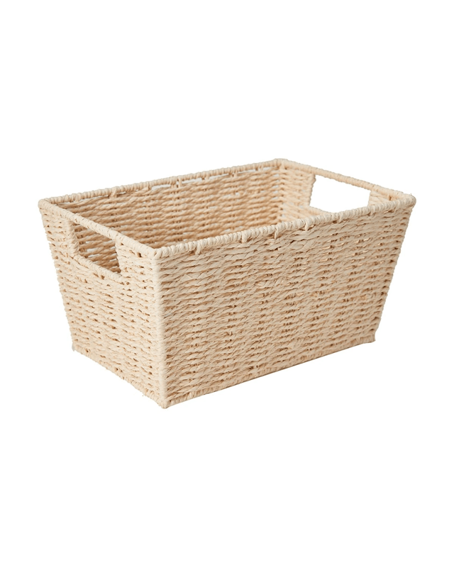 Rectangle Tapered Paper Rope Basket - Nat