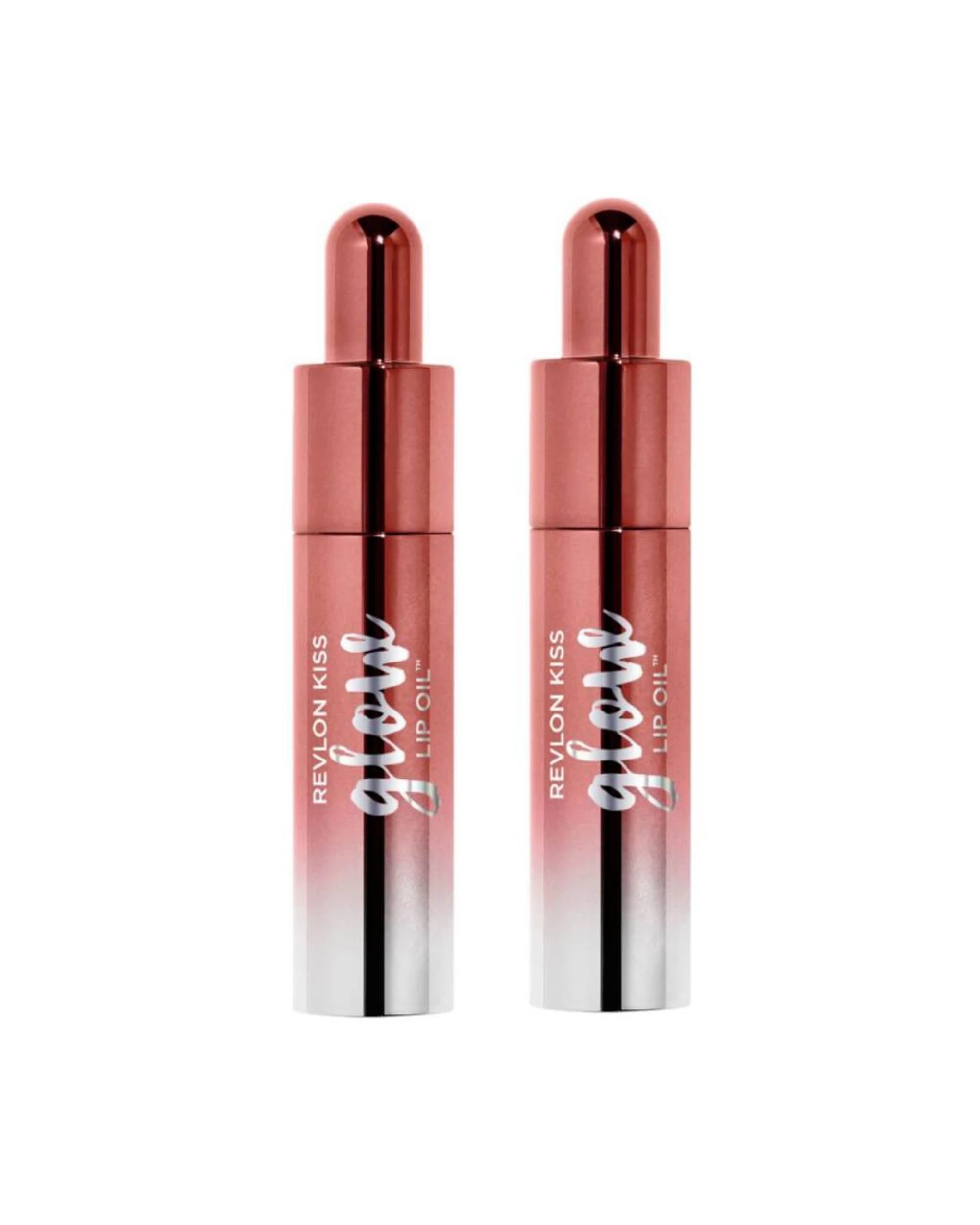 1 2 x Revlon Kiss Glow Lip Oil 7.1mL - 003 M.V.Peach - Orange, 1 of 7
