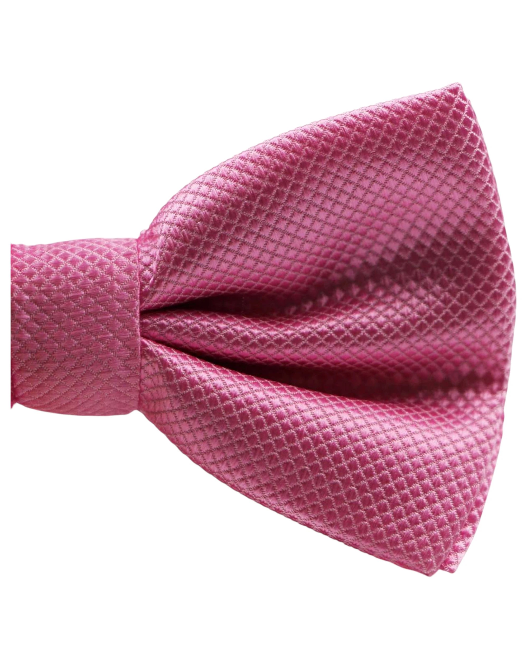 3 Zasel Mens Baby Pink Plain Coloured Checkered Bow Tie, 3 of 3