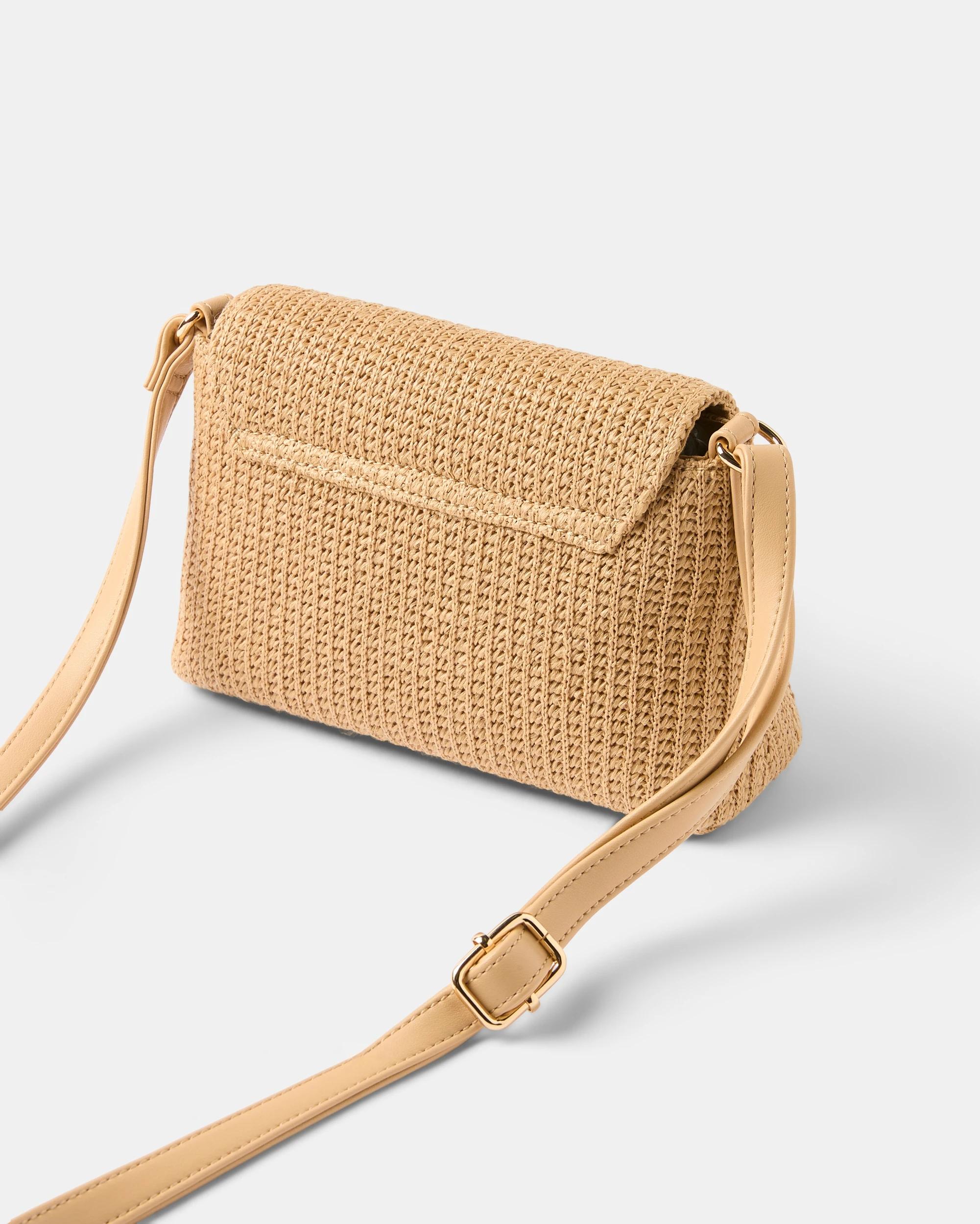 2 Woven Detail Crossbody Bag Natural, 2 of 3
