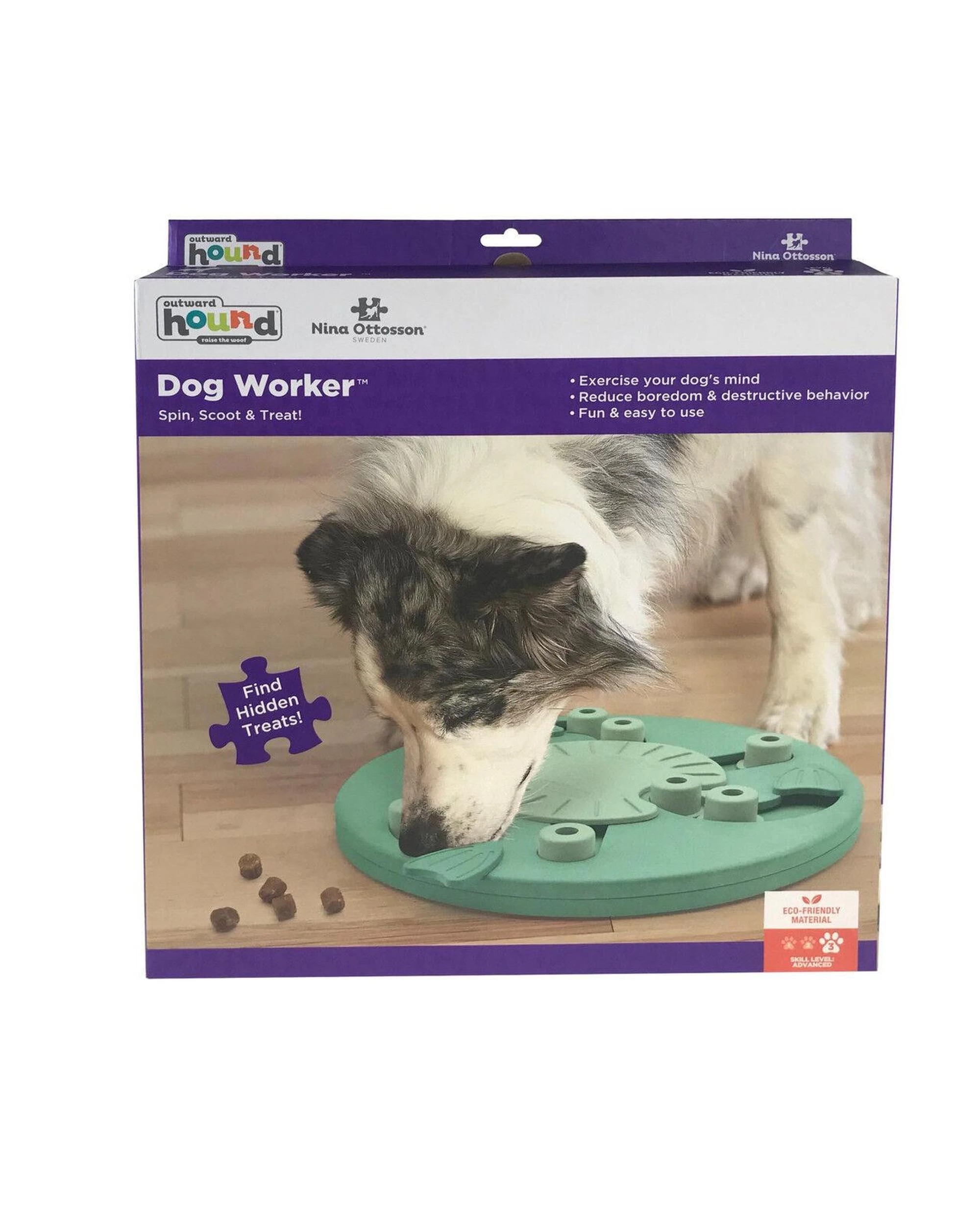 2 Outward Hound Nina Ottosson Dog Worker Treat Dispenser Dog Toy Green - Green, 2 of 8