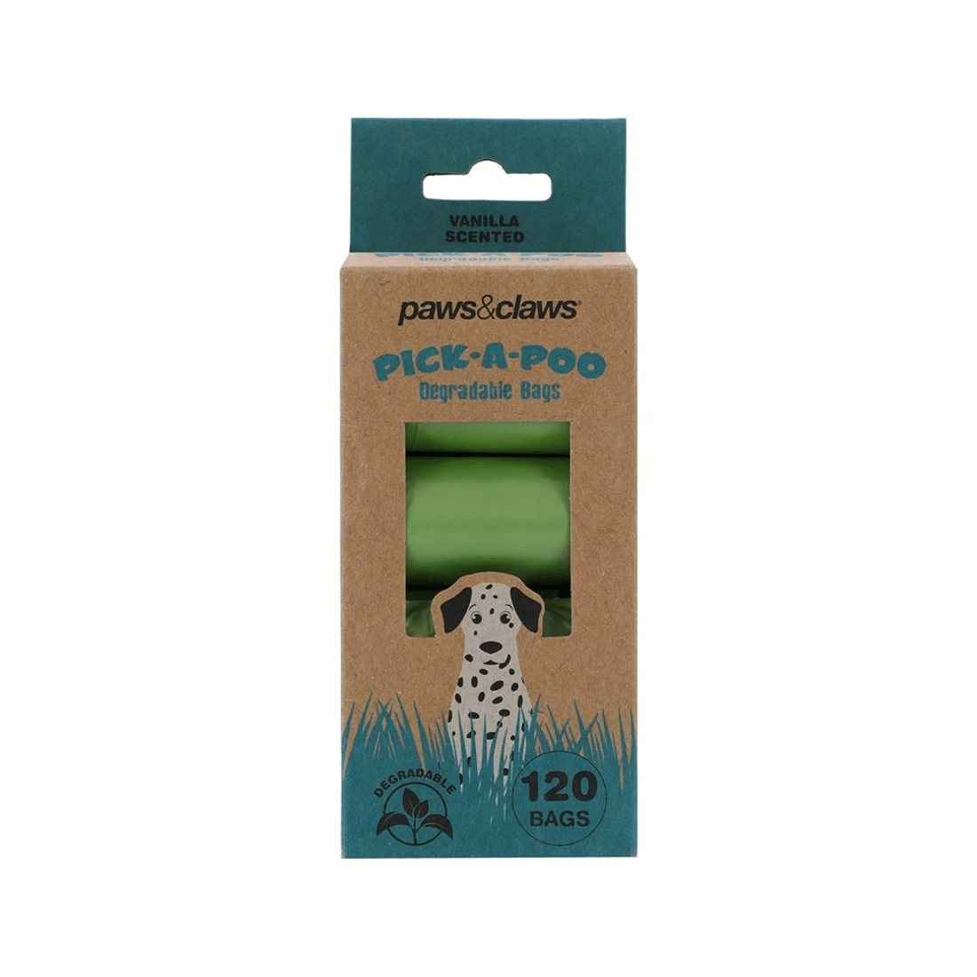 2 Paws And Claws 120pc Pick-a-poo Vanilla Scented Degradable Dog Waste Bags 8 Rolls
 - Green, 2 of 2
