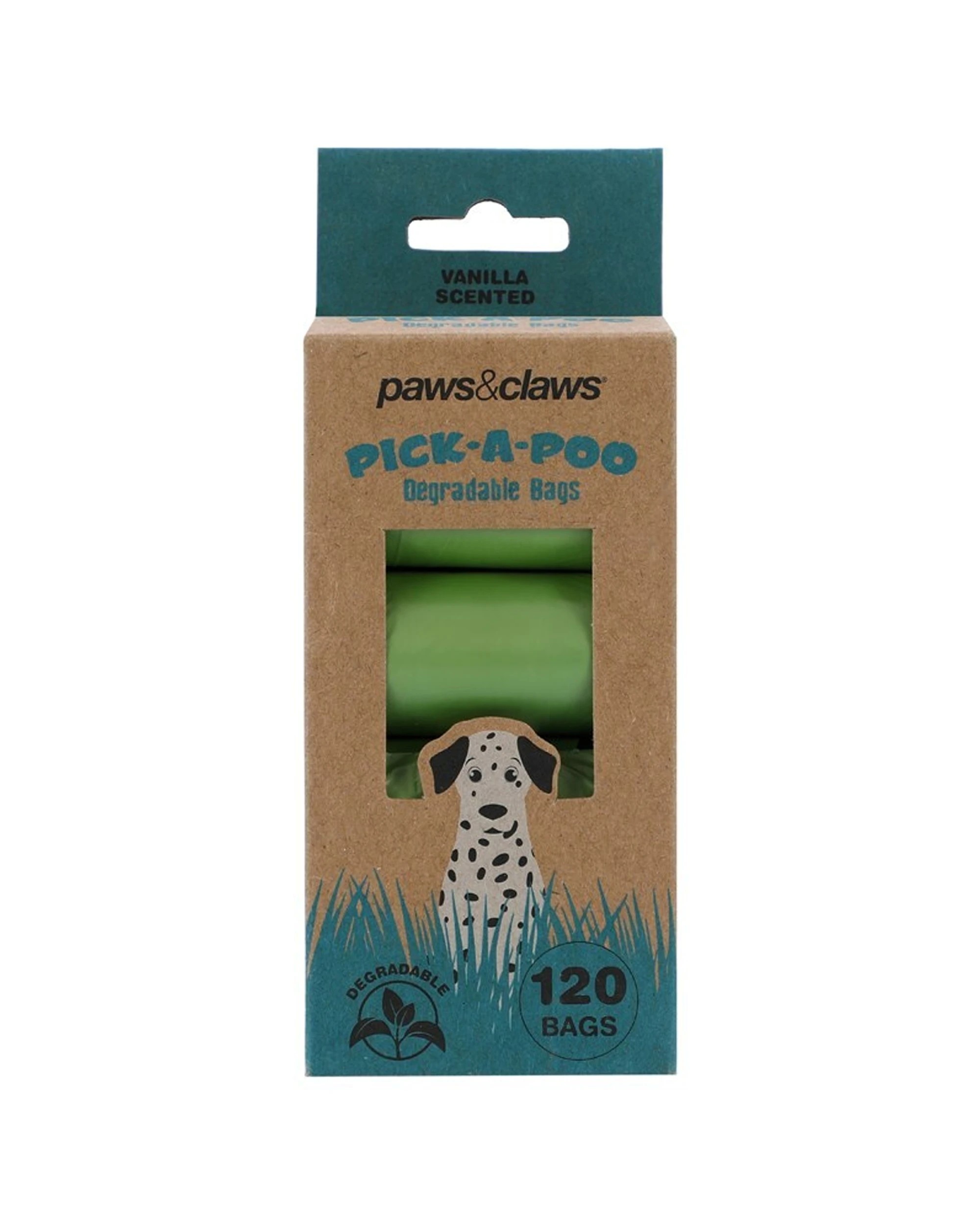 2 Paws And Claws 120pc Pick-a-poo Vanilla Scented Degradable Dog Waste Bags 8 Rolls
 - Green, 2 of 2