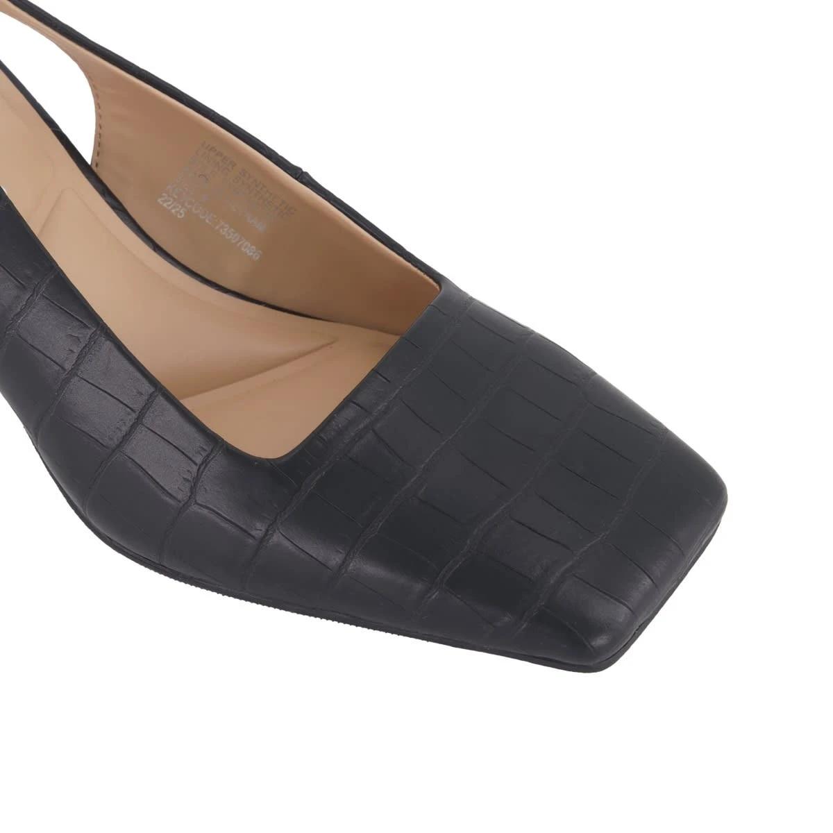 5 Slingback Square Toe Heels CROC BLACK, 5 of 5