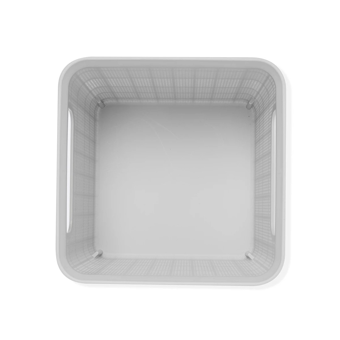 6 3.5L Square Linen Weave Basket - Grey, 6 of 7