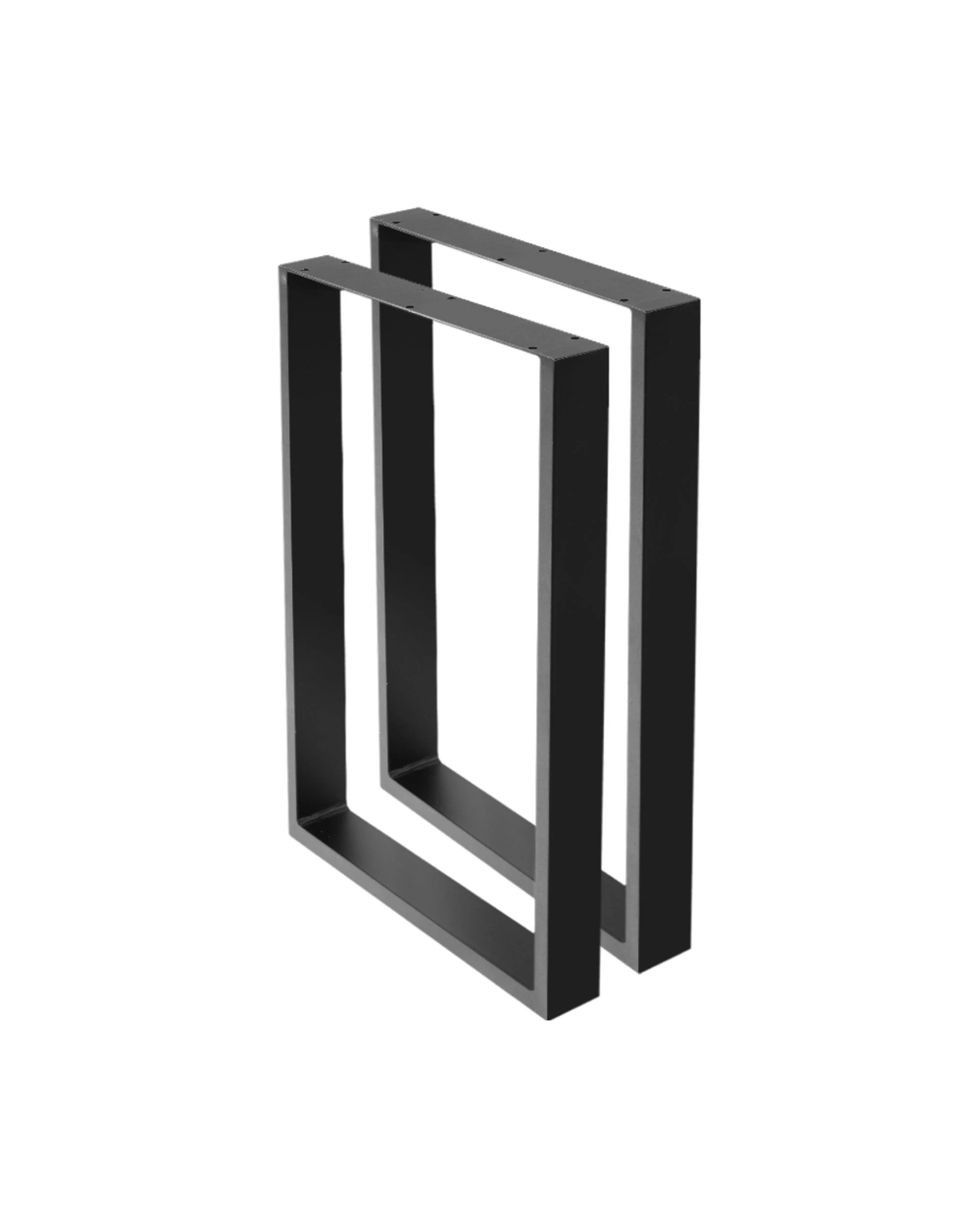 1 Artiss Metal Table Legs Diy Rectangular 71x50cm Set of 2 Durable Space Saving Modern Decor Easy Assembly - Black, 1 of 7